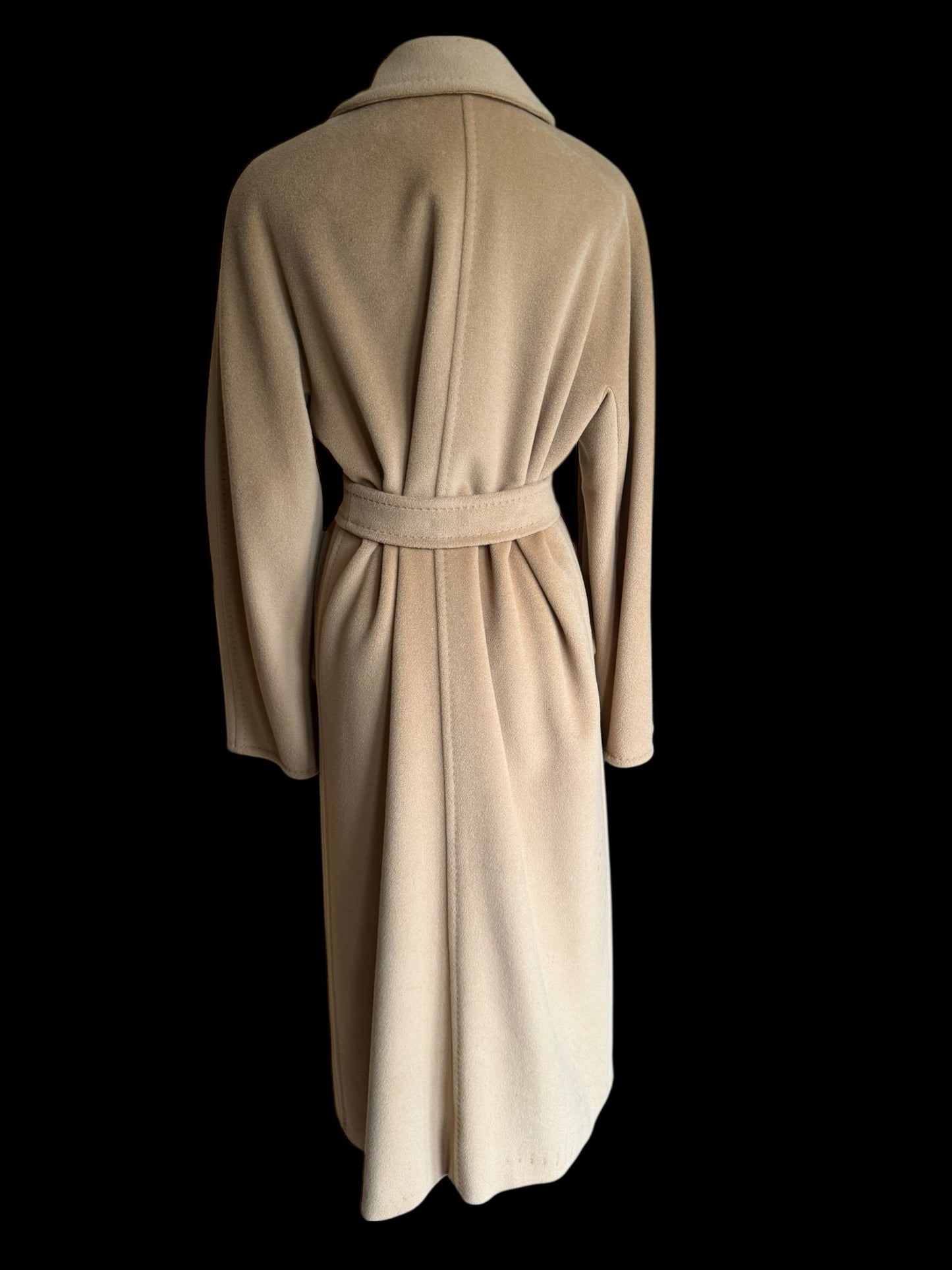 Max Mara 101801 Icon Madame Coat Camel Beige Cashmere Wool Oversized UK 8 10 12