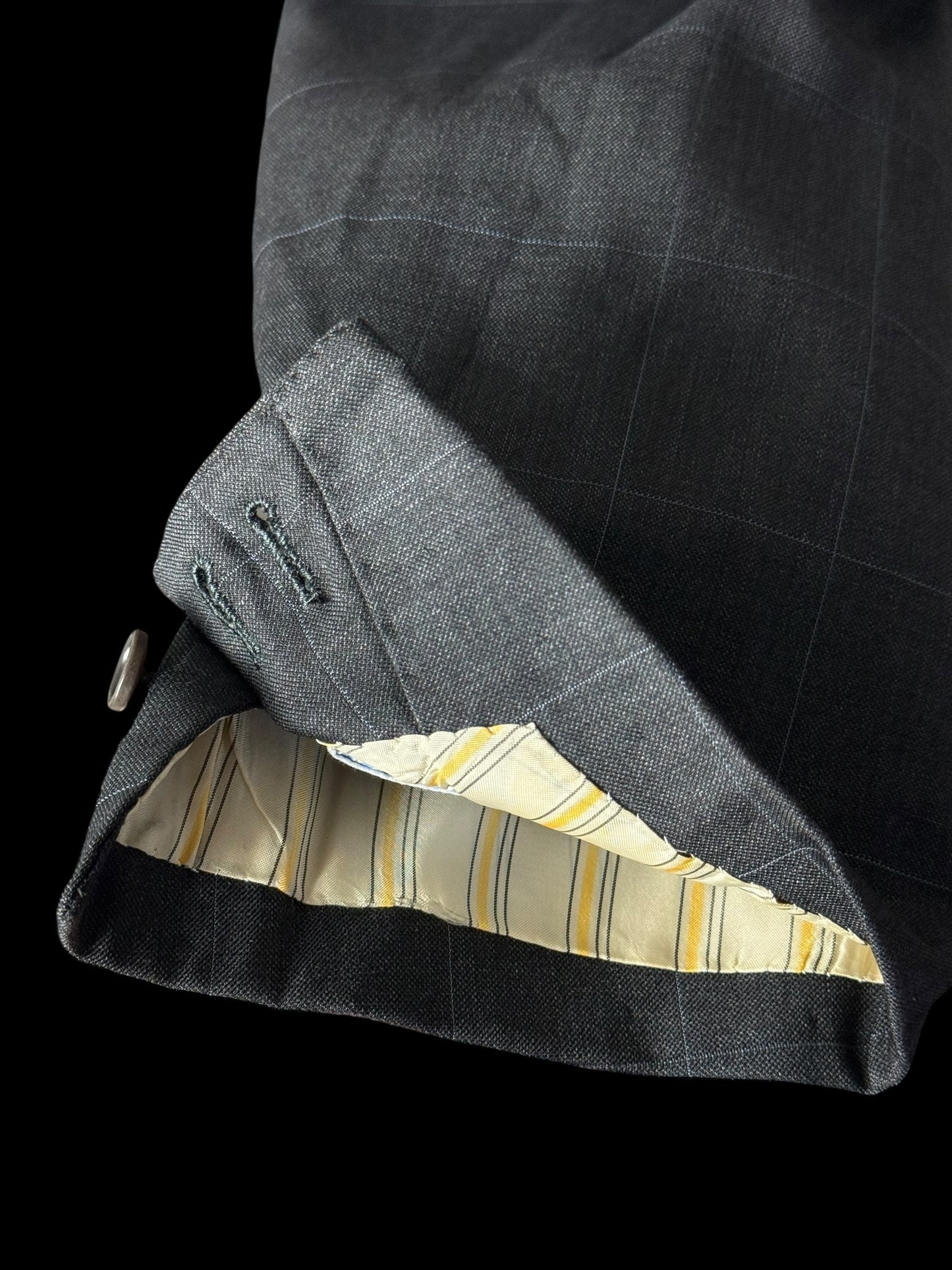 Bespoke Tommy Giulio Caraceni Grey Check Suit 43S/ W34” Lightweight Wool