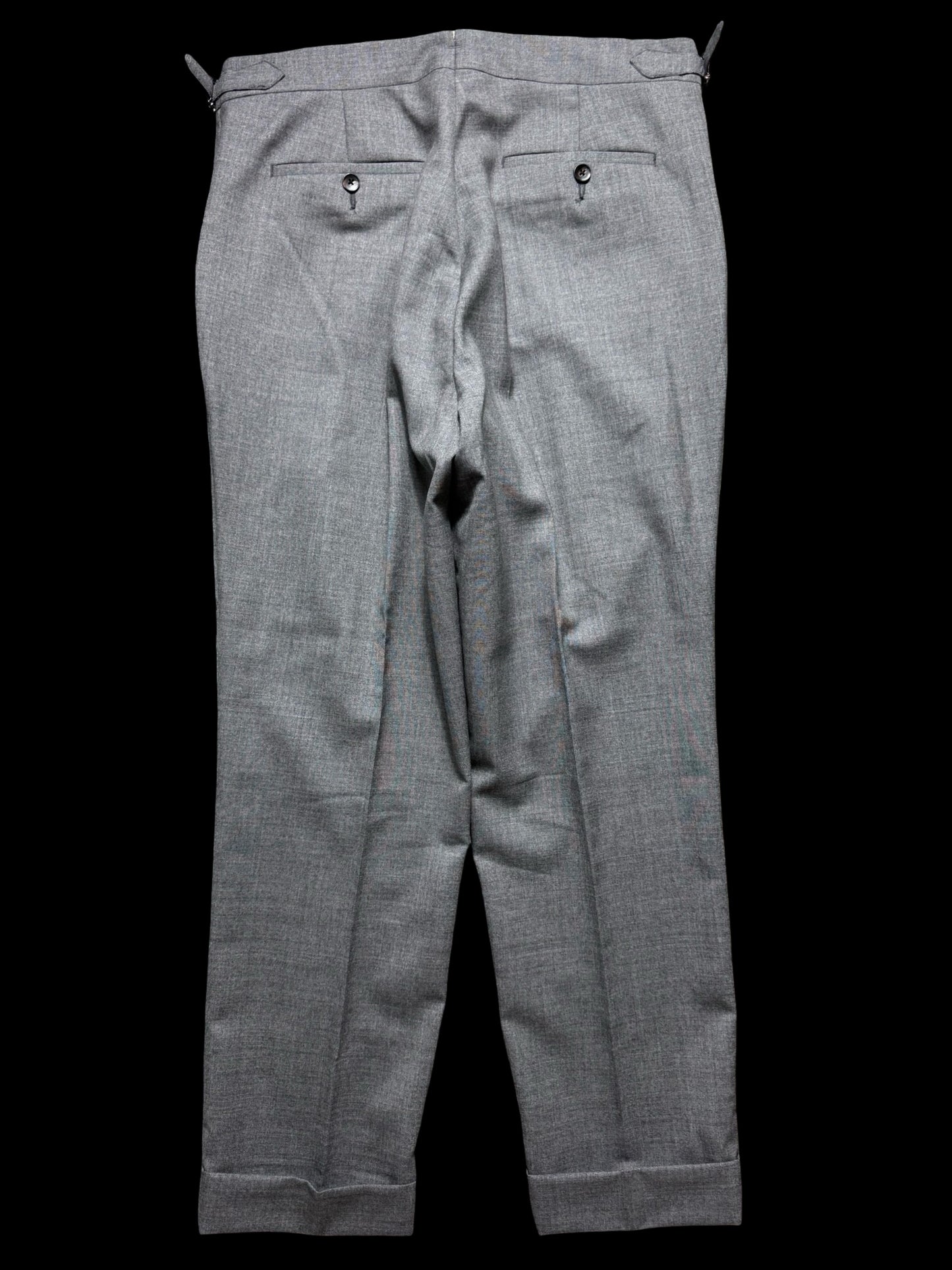 Men’s Natalino Light Grey Tropical Wool Pleat Front Trousers W32S RRP £195
