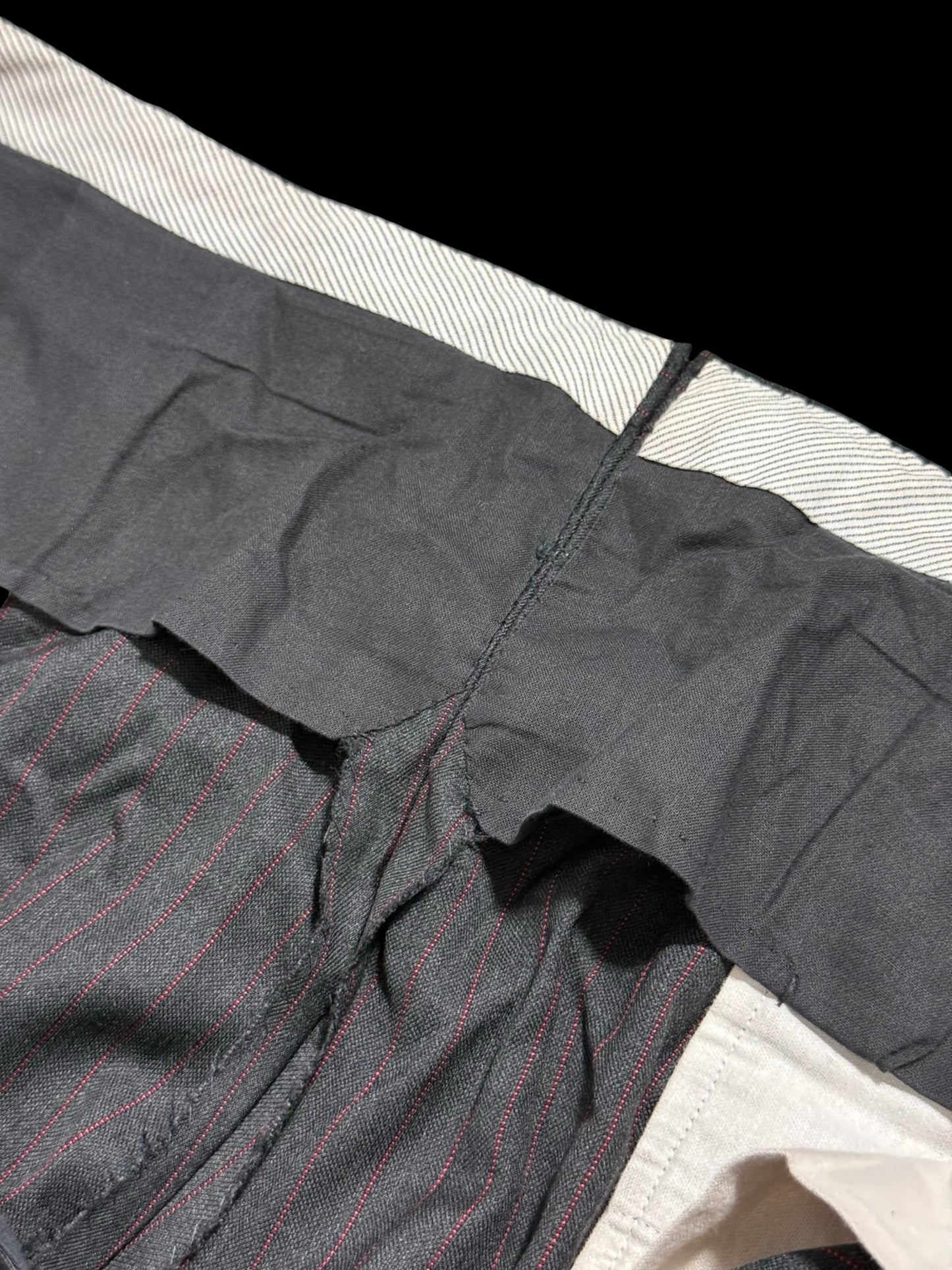 Bespoke Tommy Giulio Caraceni Grey Red Pinstripe Suit 42S/ W34” Sartorial