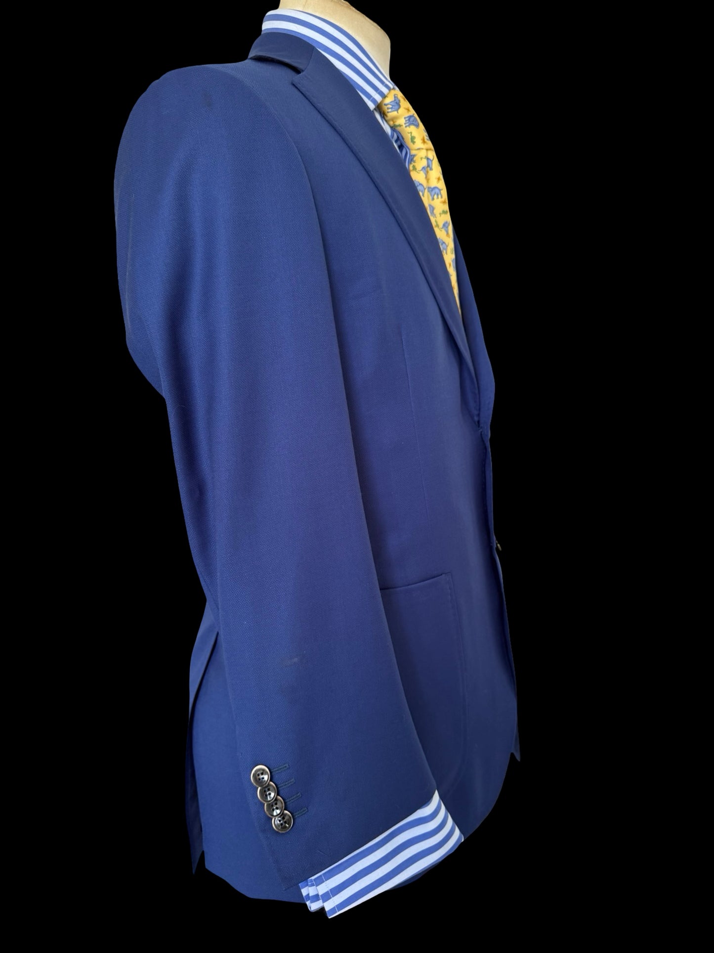 Canali Kei Travel Blazer Jacket IT46R UK36R Blue Patch Pocket RRP £1.5k+