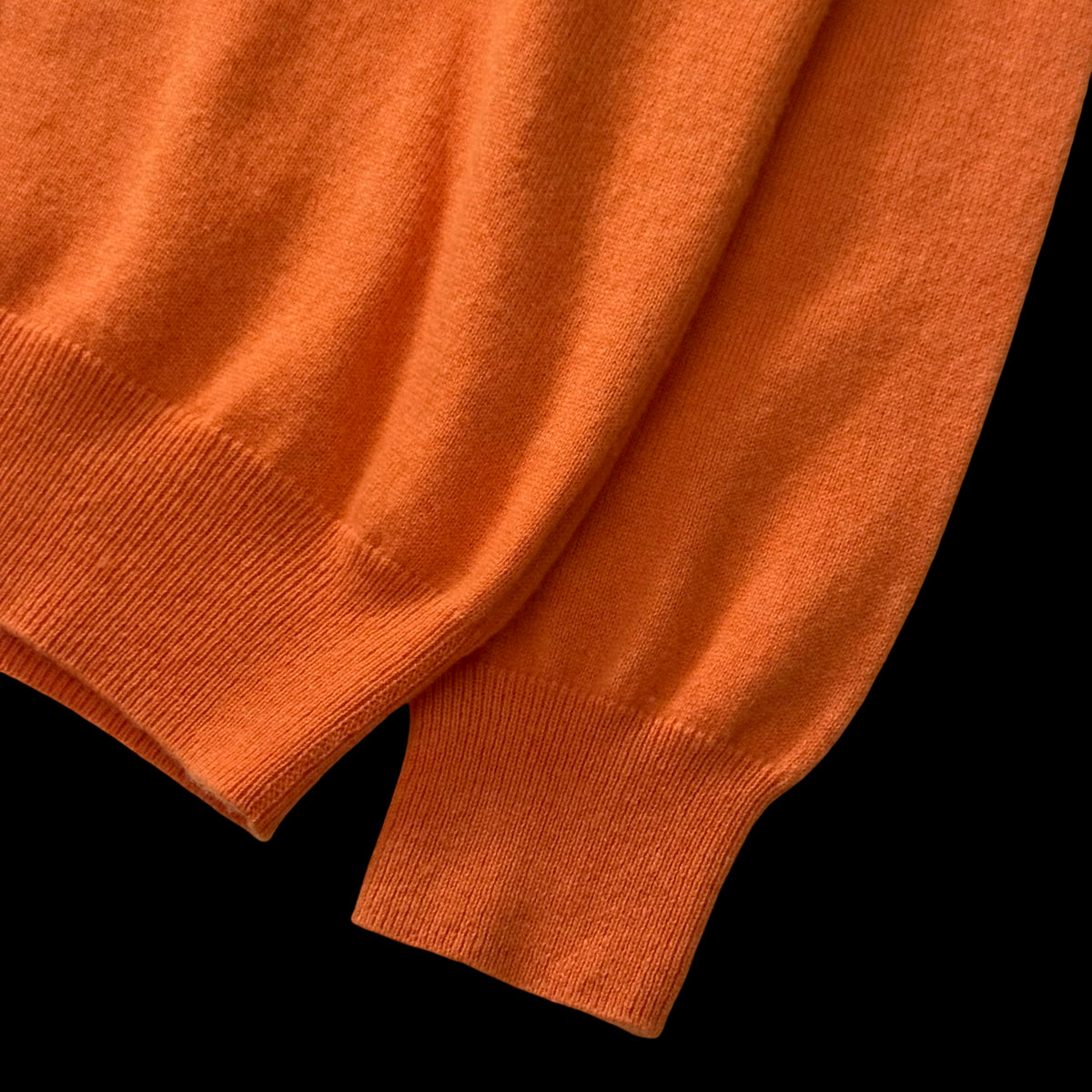 Women’s N Peal Orange Cashmere Jumper Large RRP £300 SS23