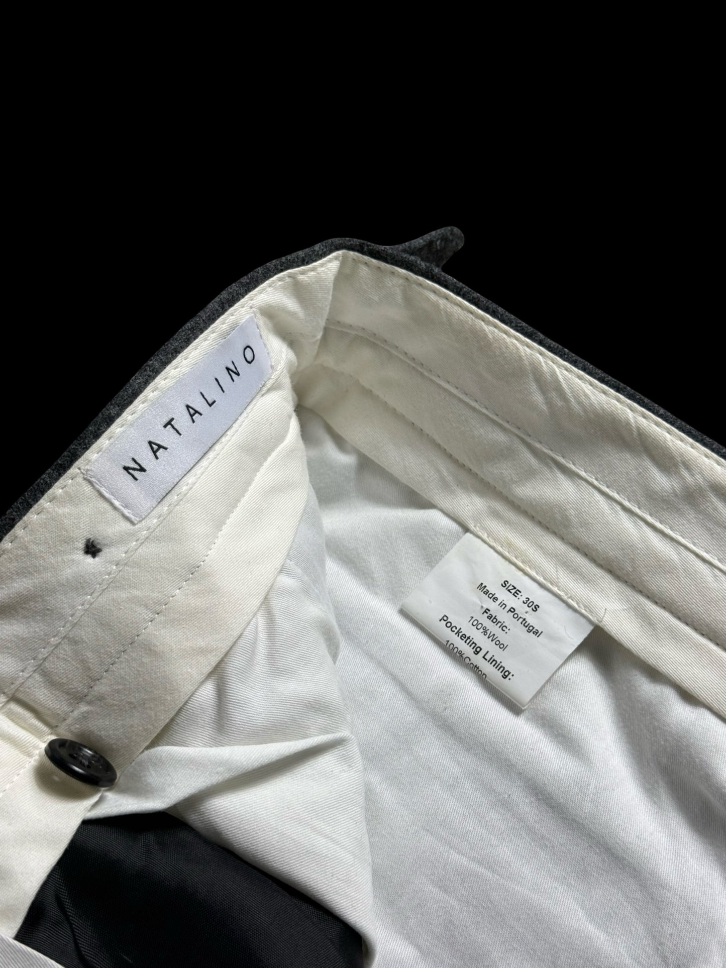 Men’s Natalino Grey Flannel Pleat Front Trousers W30S RRP £195