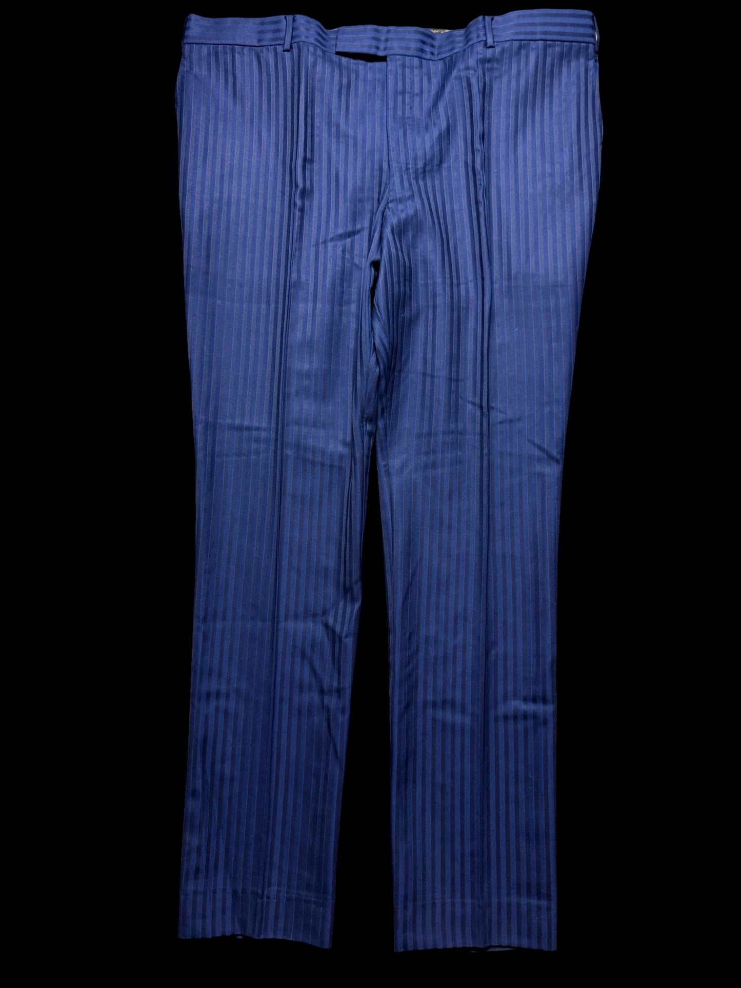 Cad & Dandy Bespoke 3PC Suit 45L / W42x32” Stripe D/B Waistcoat Savile Row