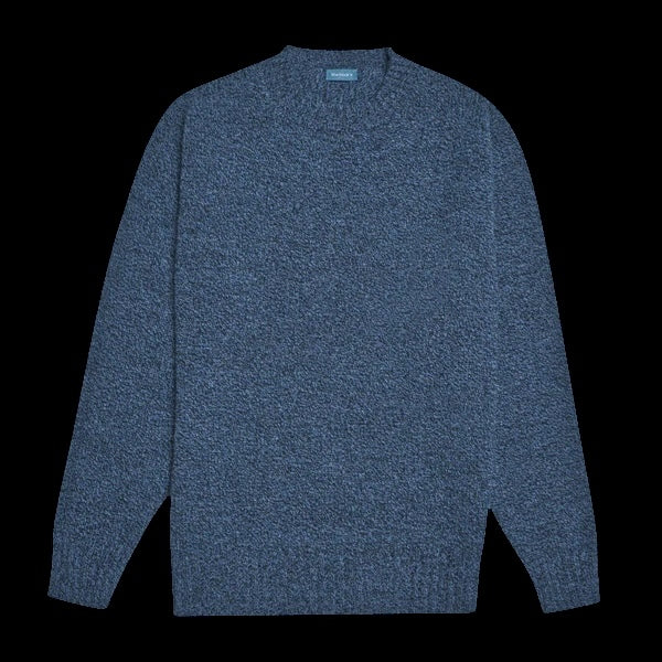 BNWT Malloch’s Dean Crew Neck Jumper Lambswool Denim Blue RRP £280