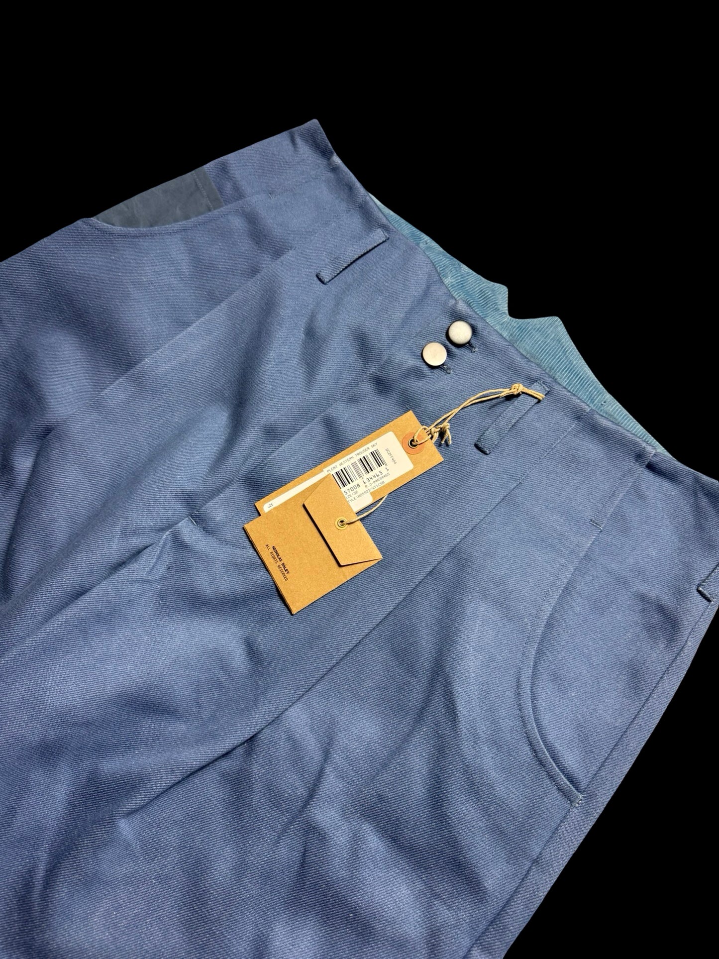 BNWT Men’s Nicholas Daley Pleated Western Trousers 32” Sky Blue Cinch RRP £435