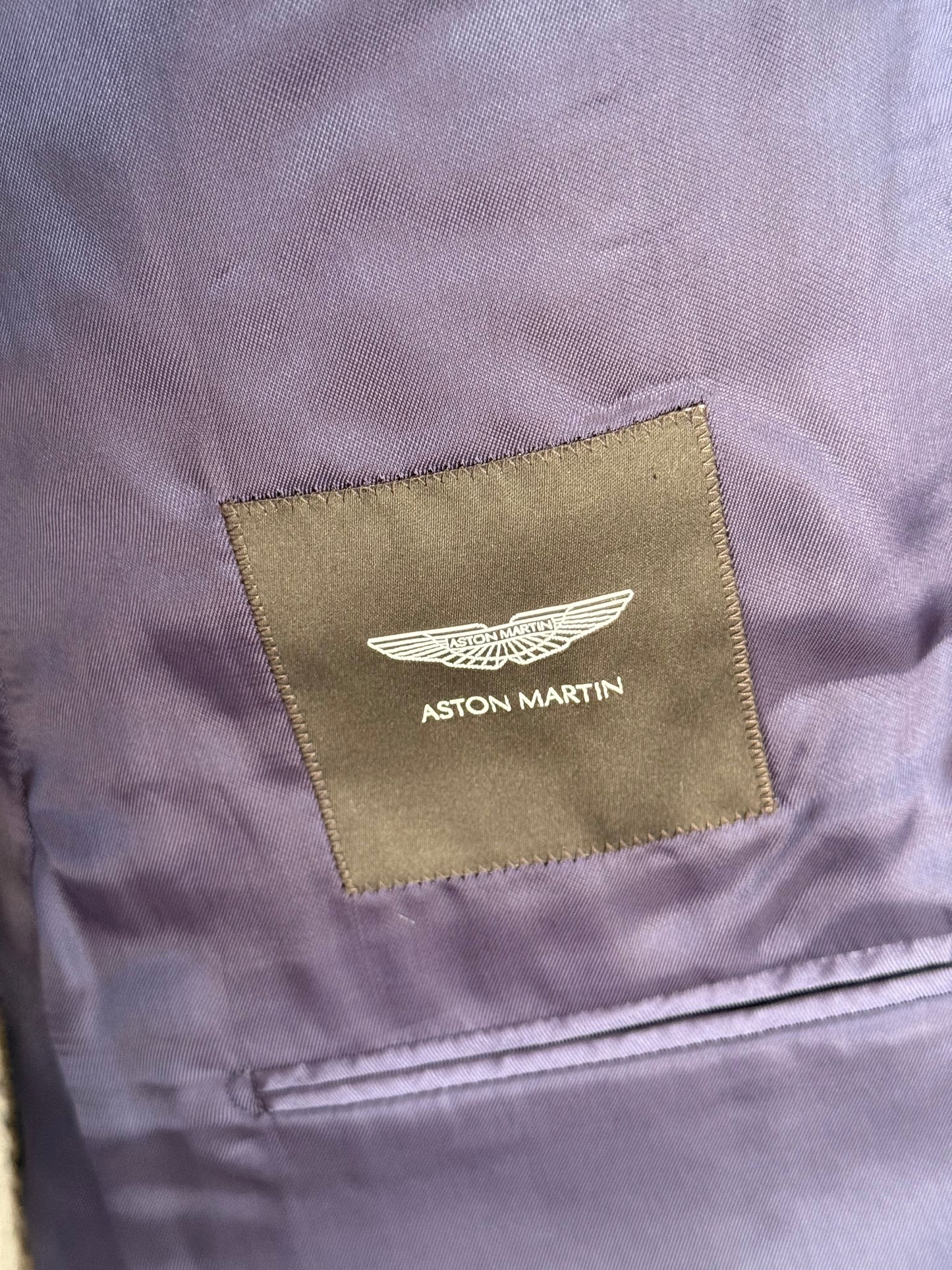 Men’s Bespoke Aston Martin Blue Tweed Sport Coat Size 44R