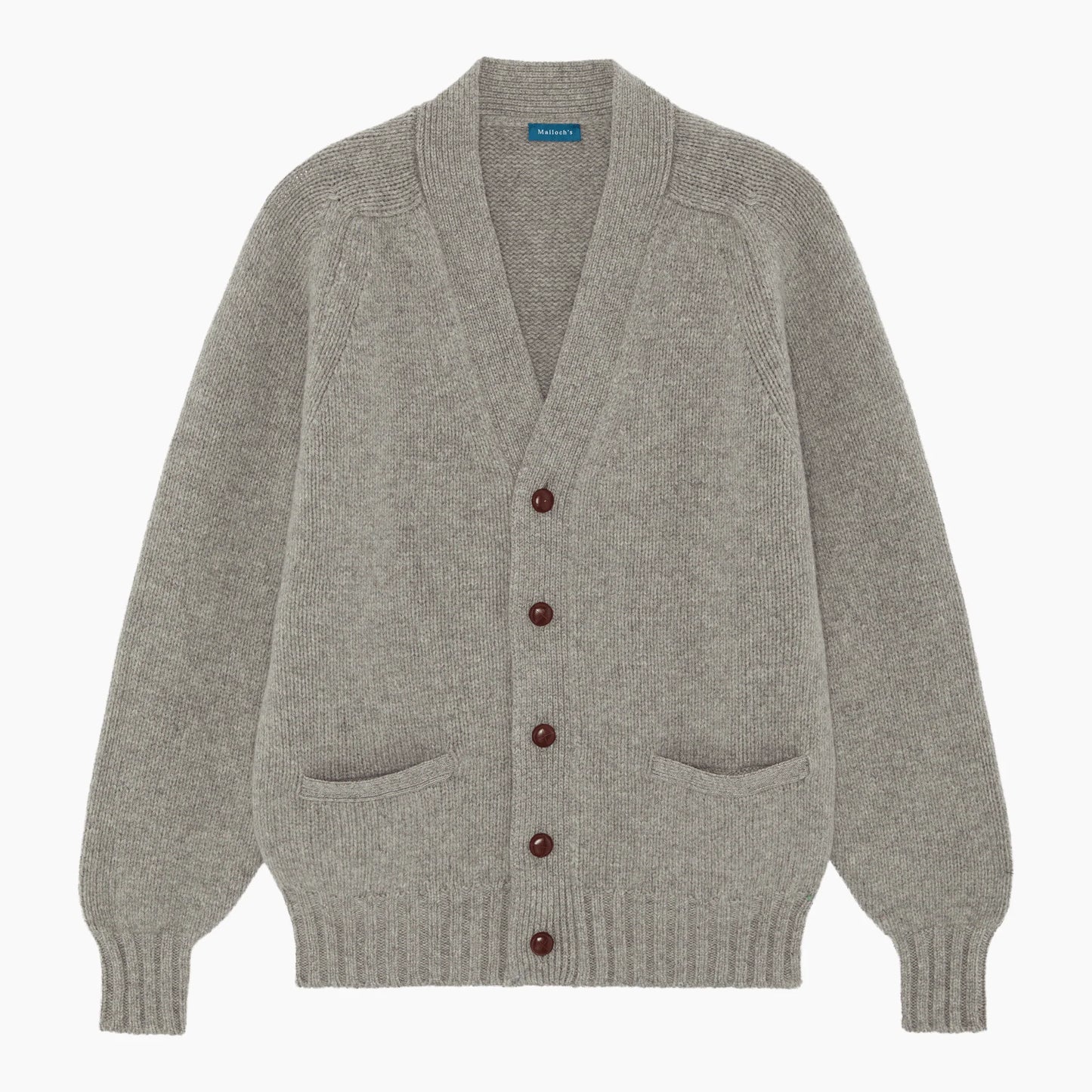 BNWT Men’s Mallochs Grant Cardigan XXL Lambswool Flannel Grey RRP £275