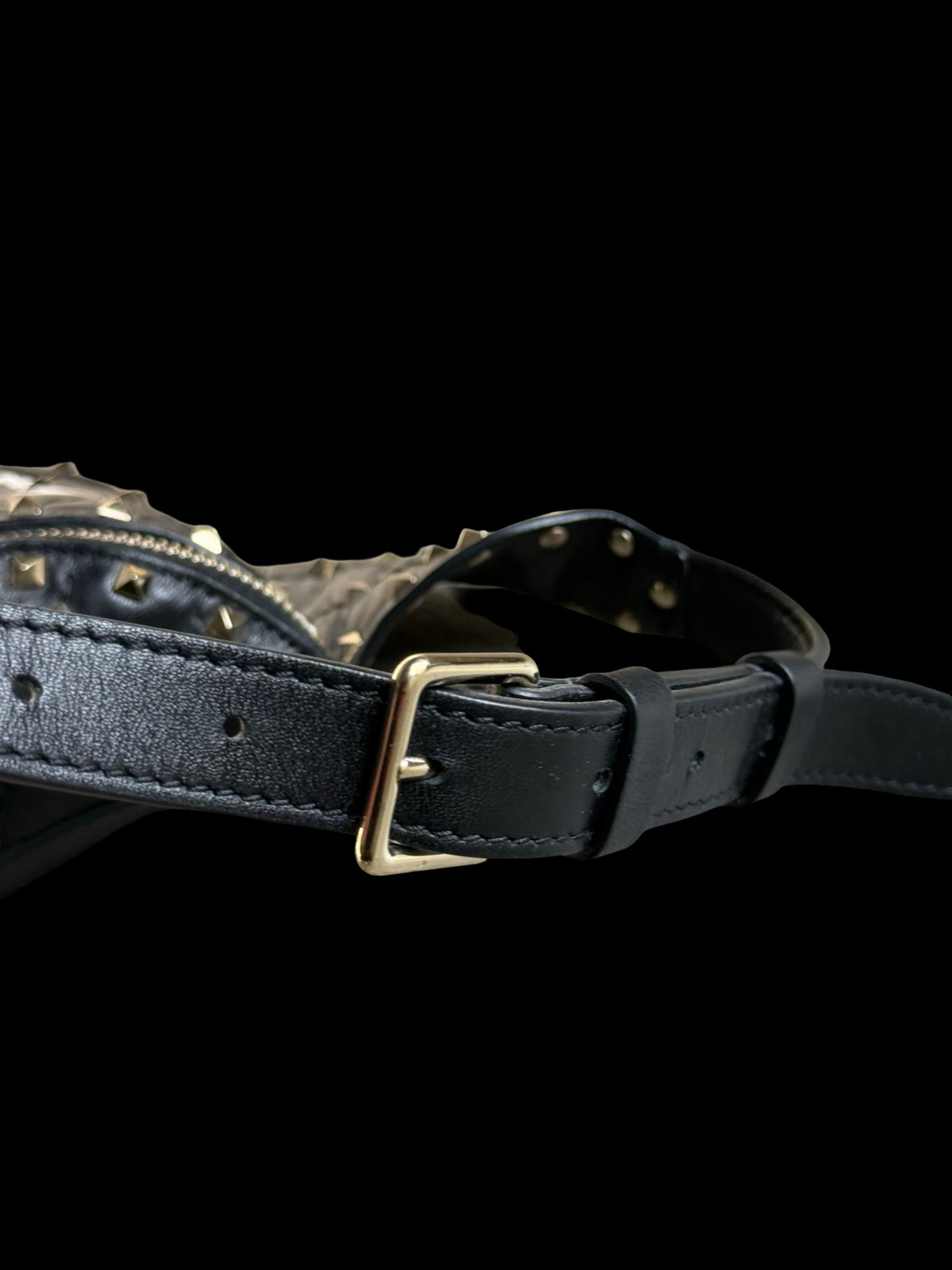 Women’s Valentino Garavani Rockstud Belt Bag Black Leather RRP £1200