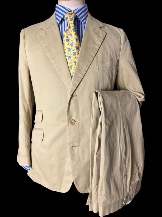 Bespoke Jones Chalk Dawson Meyer Mortimer Gabardine Twill Suit 37S / W32-34S