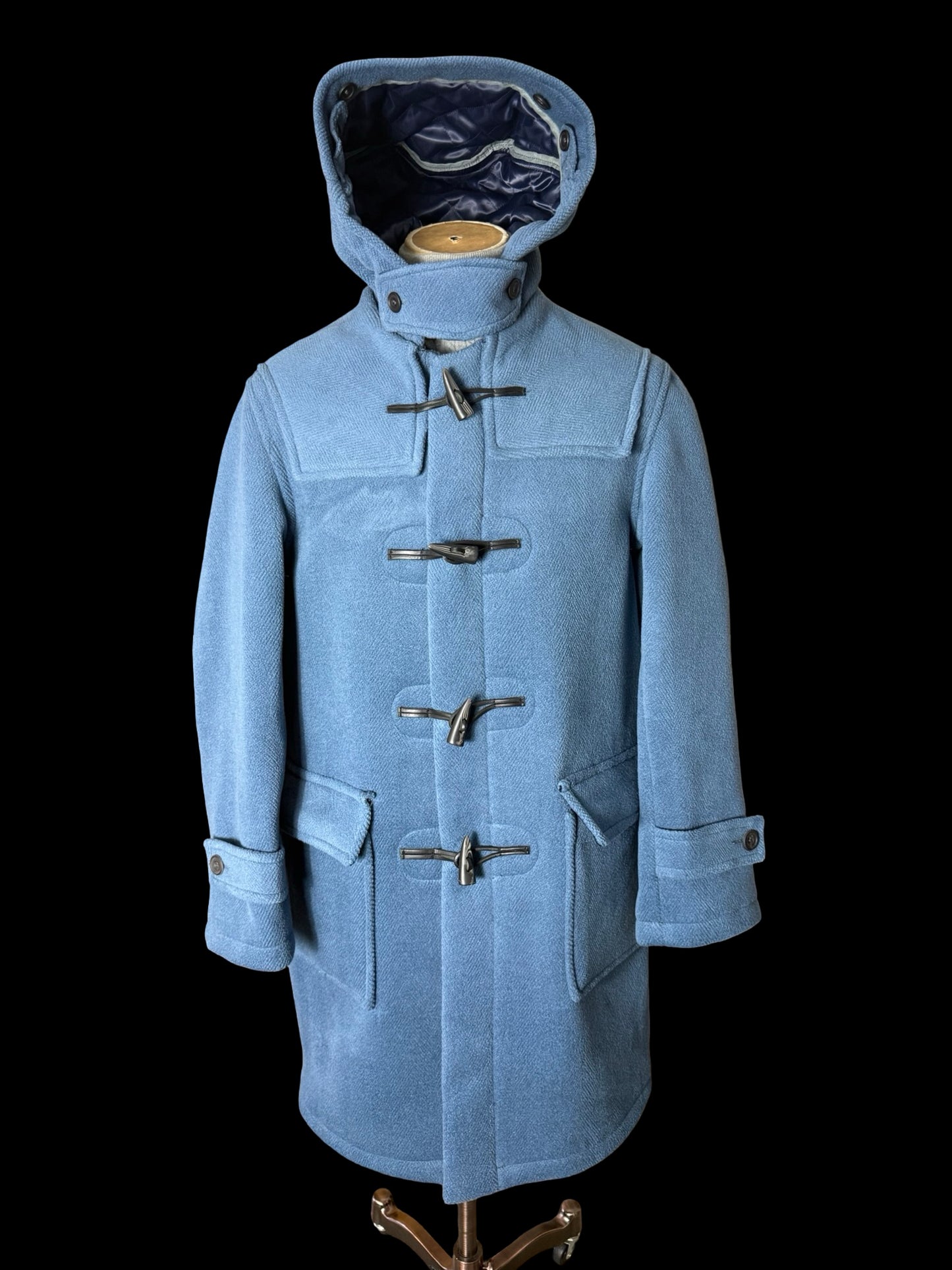 BNWT Barrington & Ayre Heavyweight Blue Wool Duffle Coat M/L RRP £1295