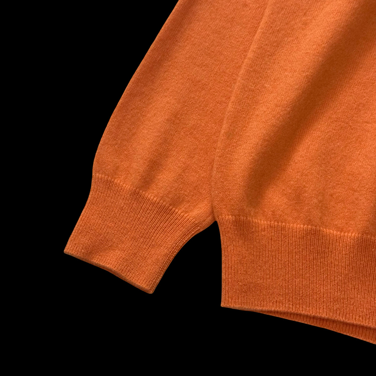 Women’s N Peal Orange Cashmere Jumper Large RRP £300 SS23