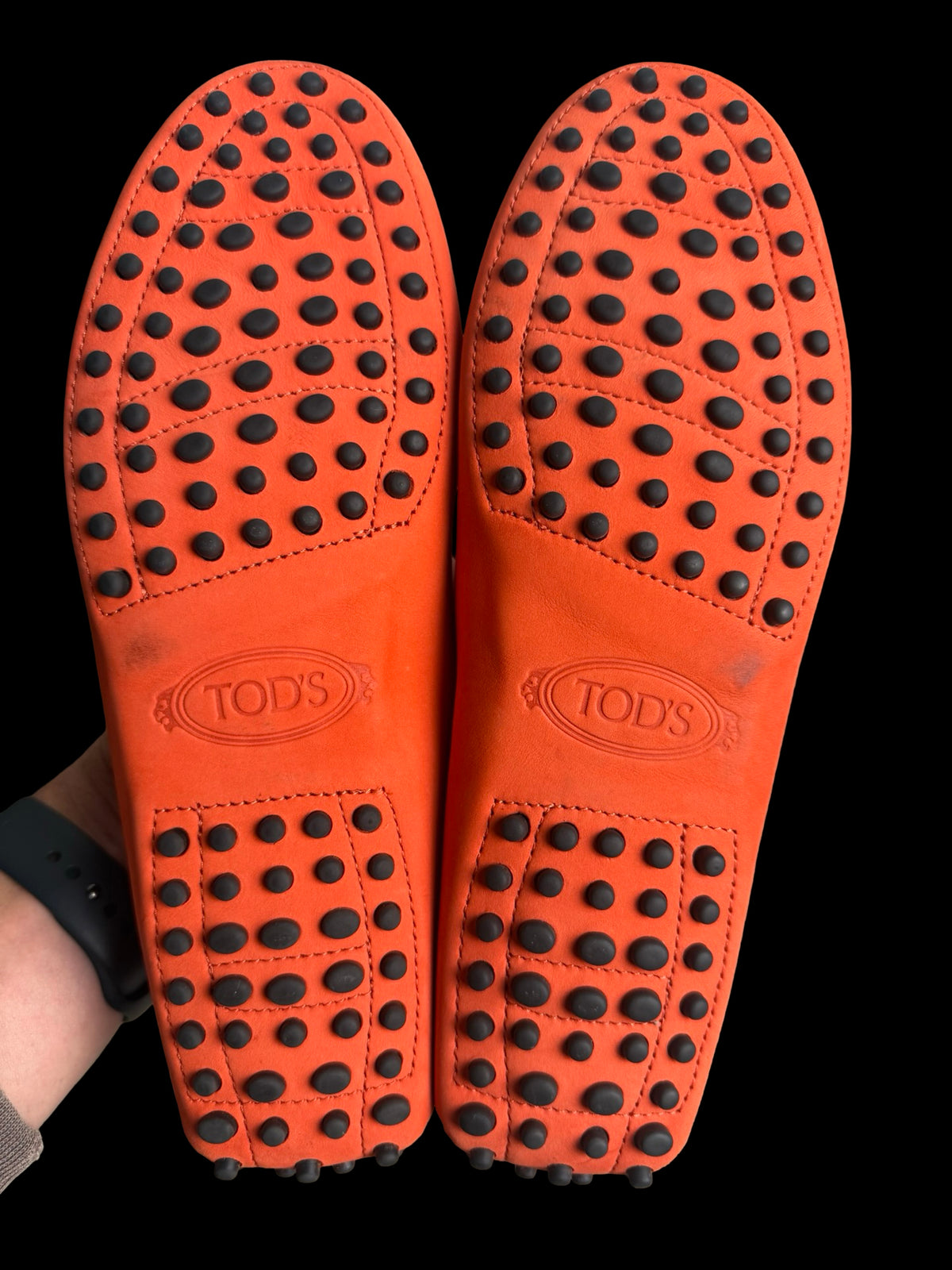 Women’s Tod’s Gammino Leather Driving Loafers Orange EU39.5 UK6.5