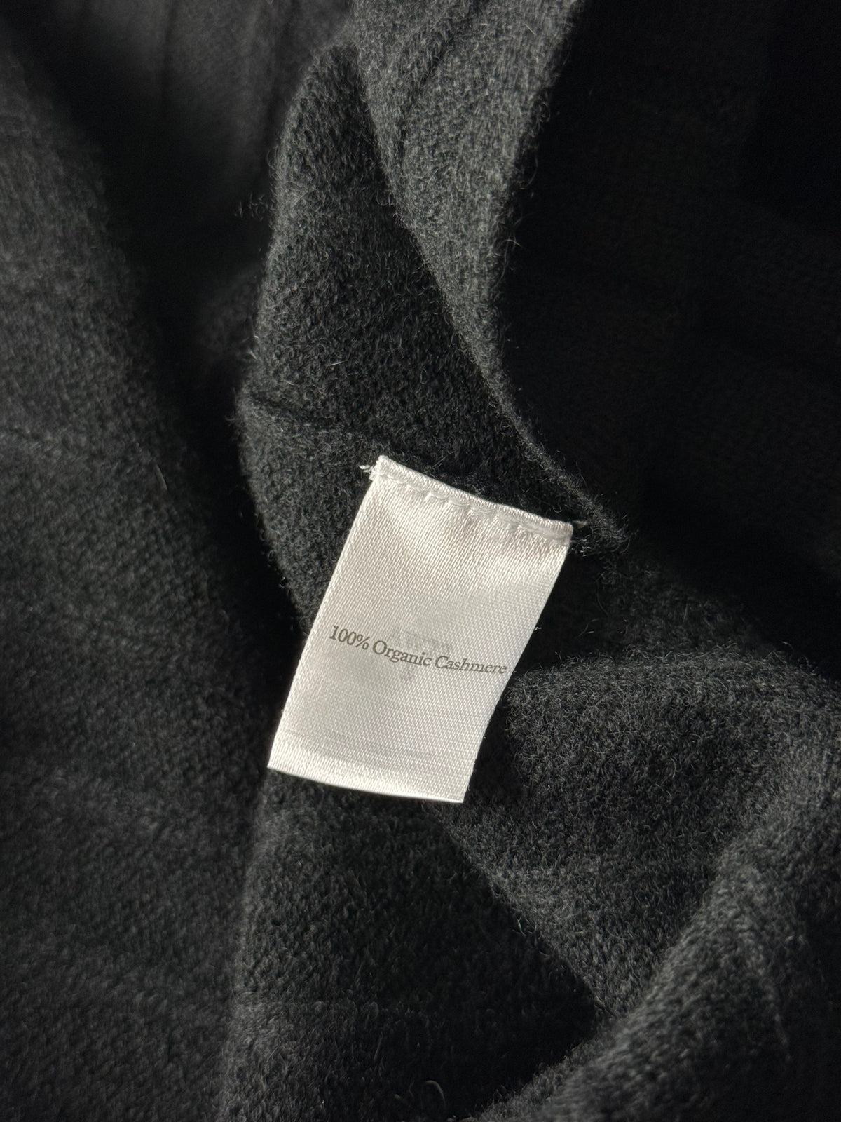 N.Peal Black Knit A-Line Maxi Skirt 100% Organic Cashmere Size Large Ribbed