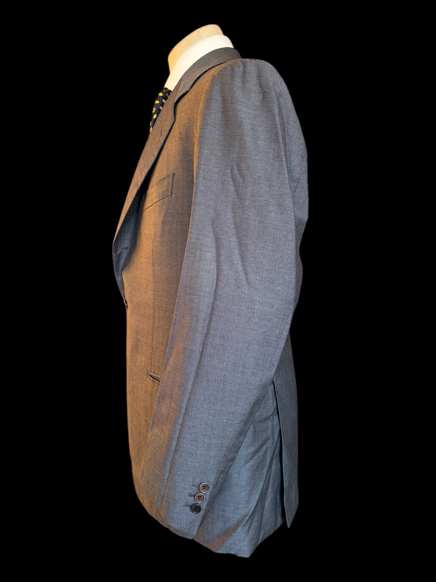 Bespoke Tommy Giulio Caraceni Grey Herringbone Suit 41S/ W34” Lightweight Wool