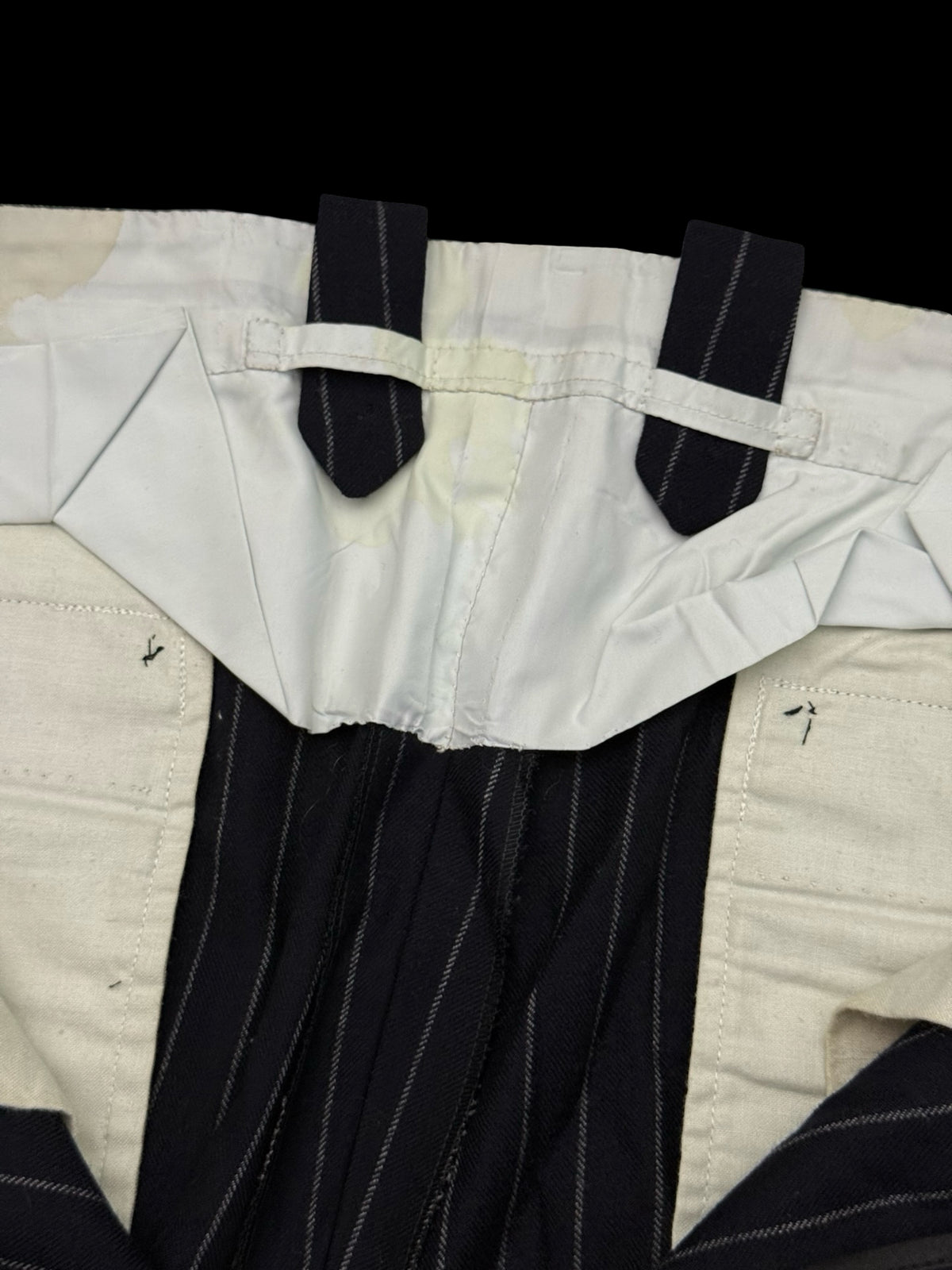 Bespoke Savile Row Navy Double Breasted Chalk Stripe Suit 42R / W36R