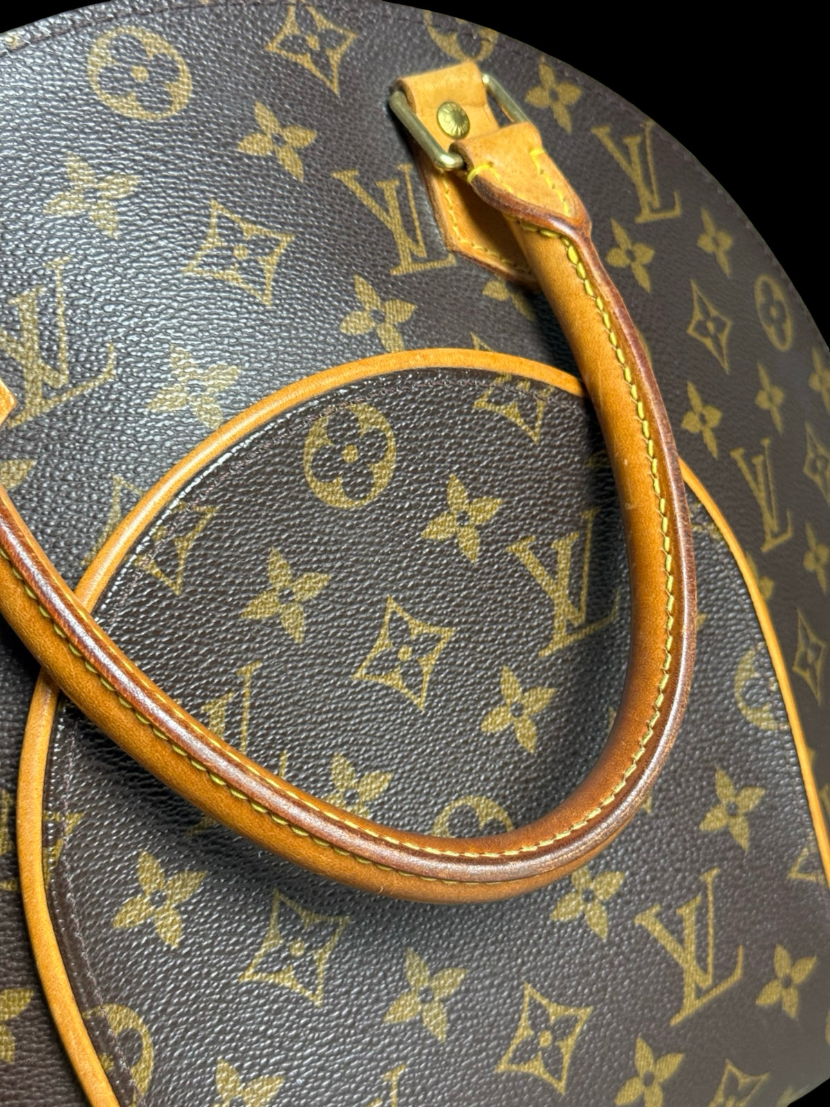Louis Vuitton Ellipse MM Monogram Canvas Top Handle Bag Vintage 1998