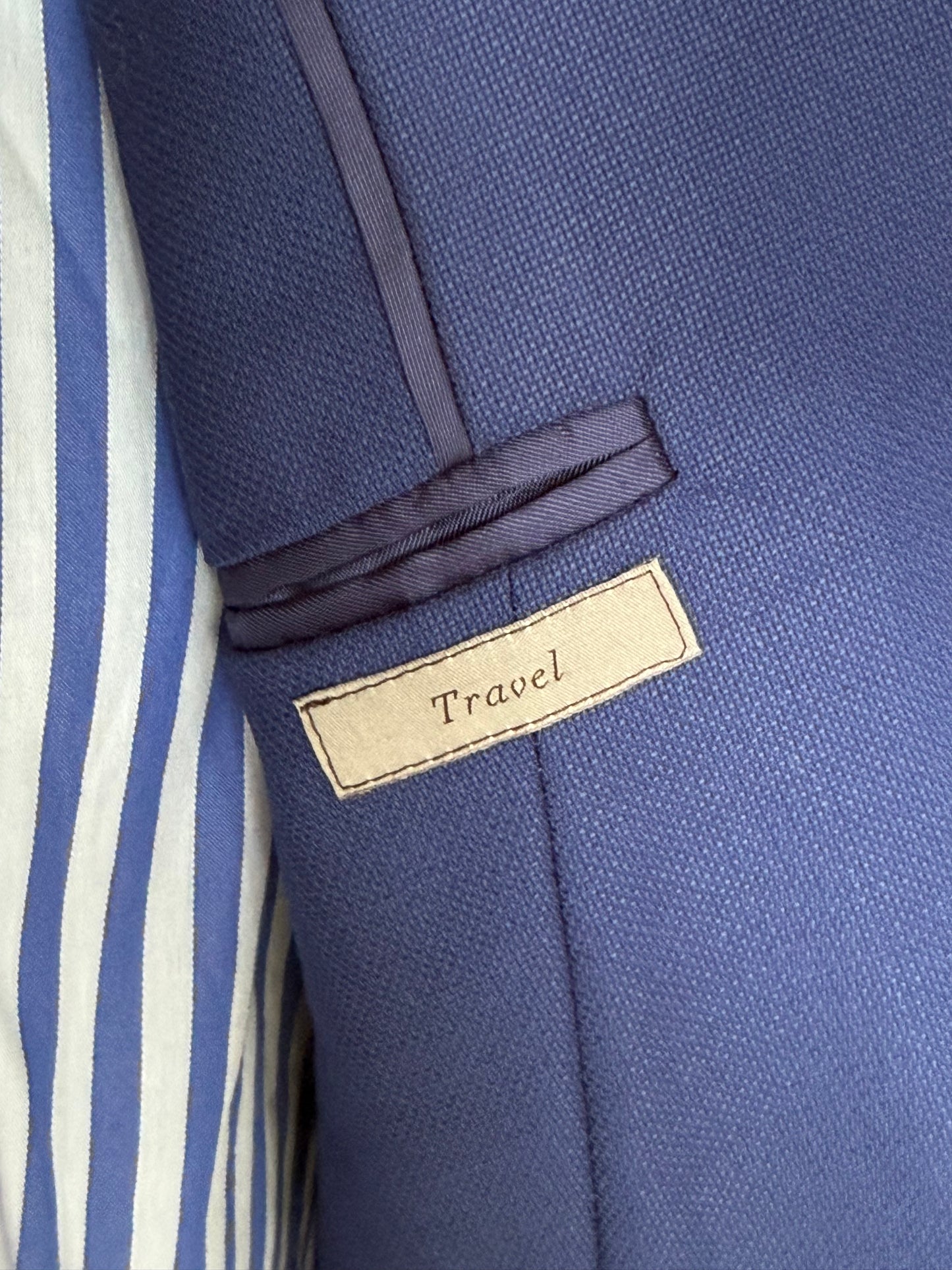 Canali Kei Travel Blazer Jacket IT46R UK36R Blue Patch Pocket RRP £1.5k+