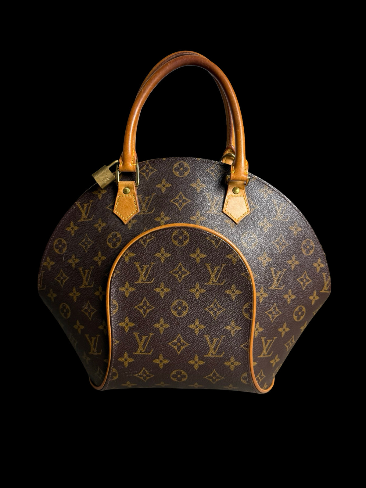 Louis Vuitton Ellipse MM Monogram Canvas Top Handle Bag Vintage 1998