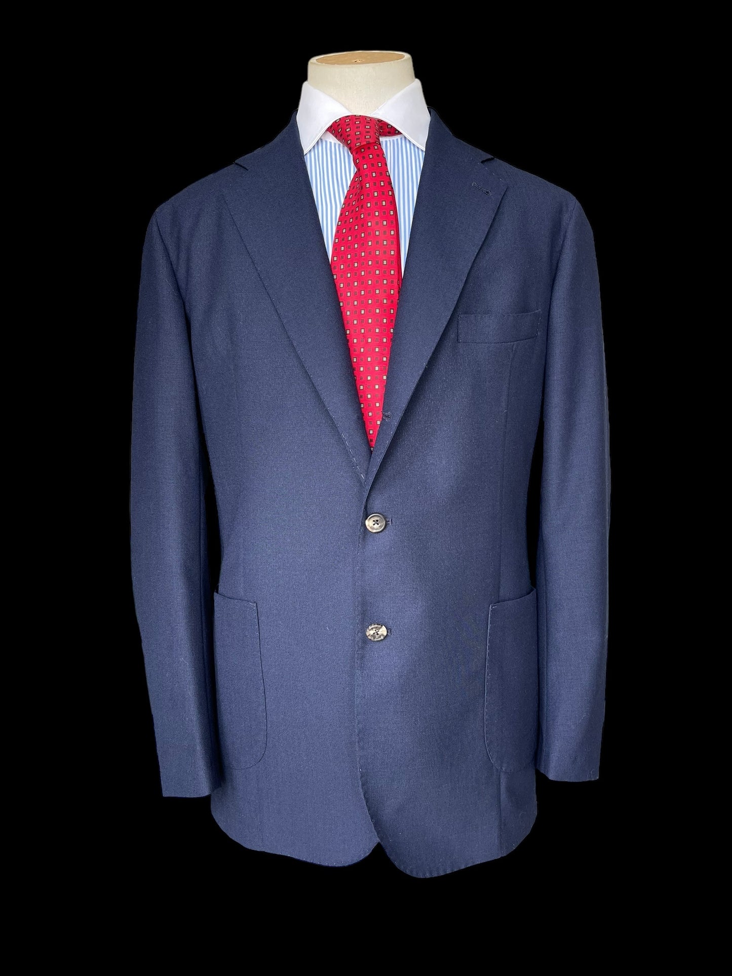 Natalino Tropical Wool Sport Coat 54 UK44 Navy 3 Roll 2 RRP £450