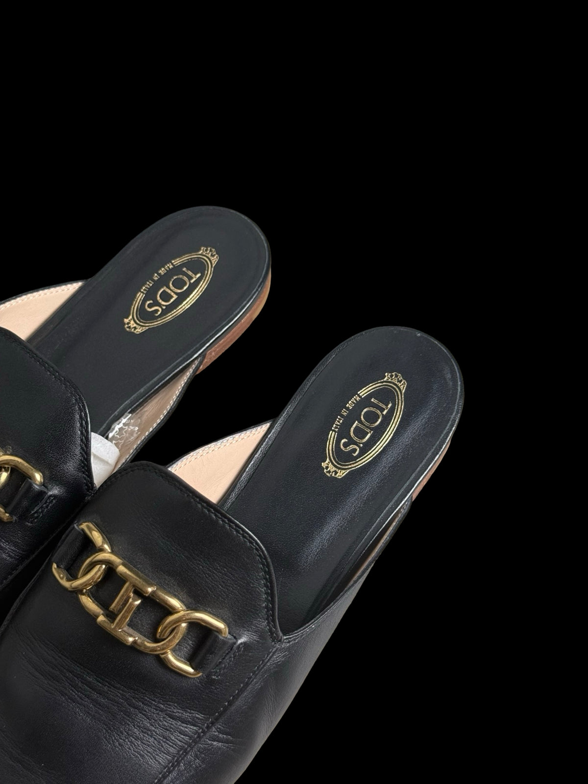 Women’s TOD’s Black Leather Horsebit Mules Size EU40 UK7 RRP £535