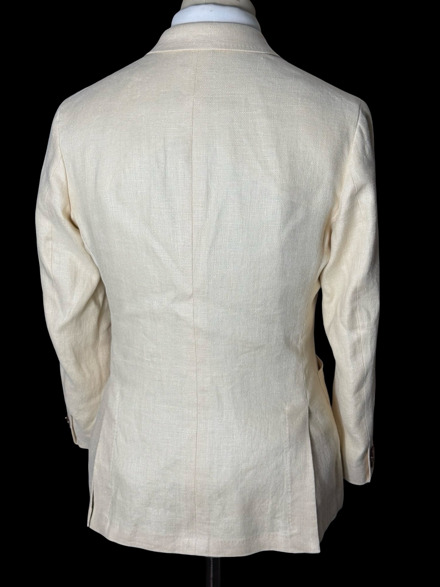 Spier & Mackay Cream Heavy Linen Sport Coat 36” Double Breasted RRP $378