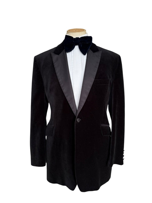 Favourbrook of Jermyn Street Black Velvet Dinner Jacket 46” Made In England