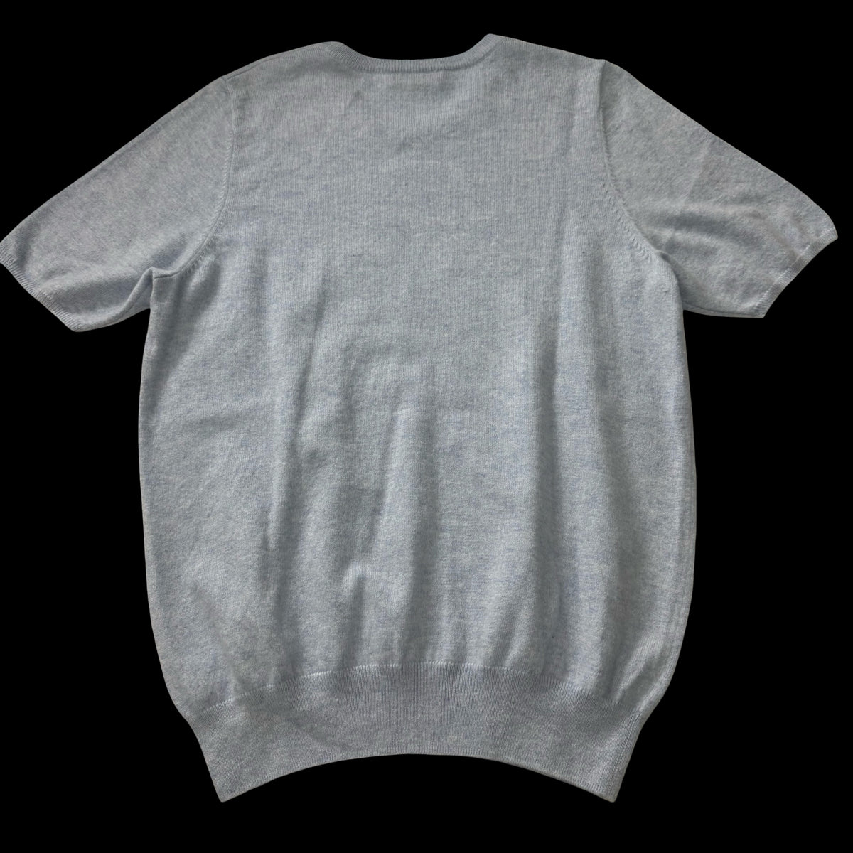 Women’s N Peal Light Blue Cashmere Short Sleeve Jumper Large RRP £250