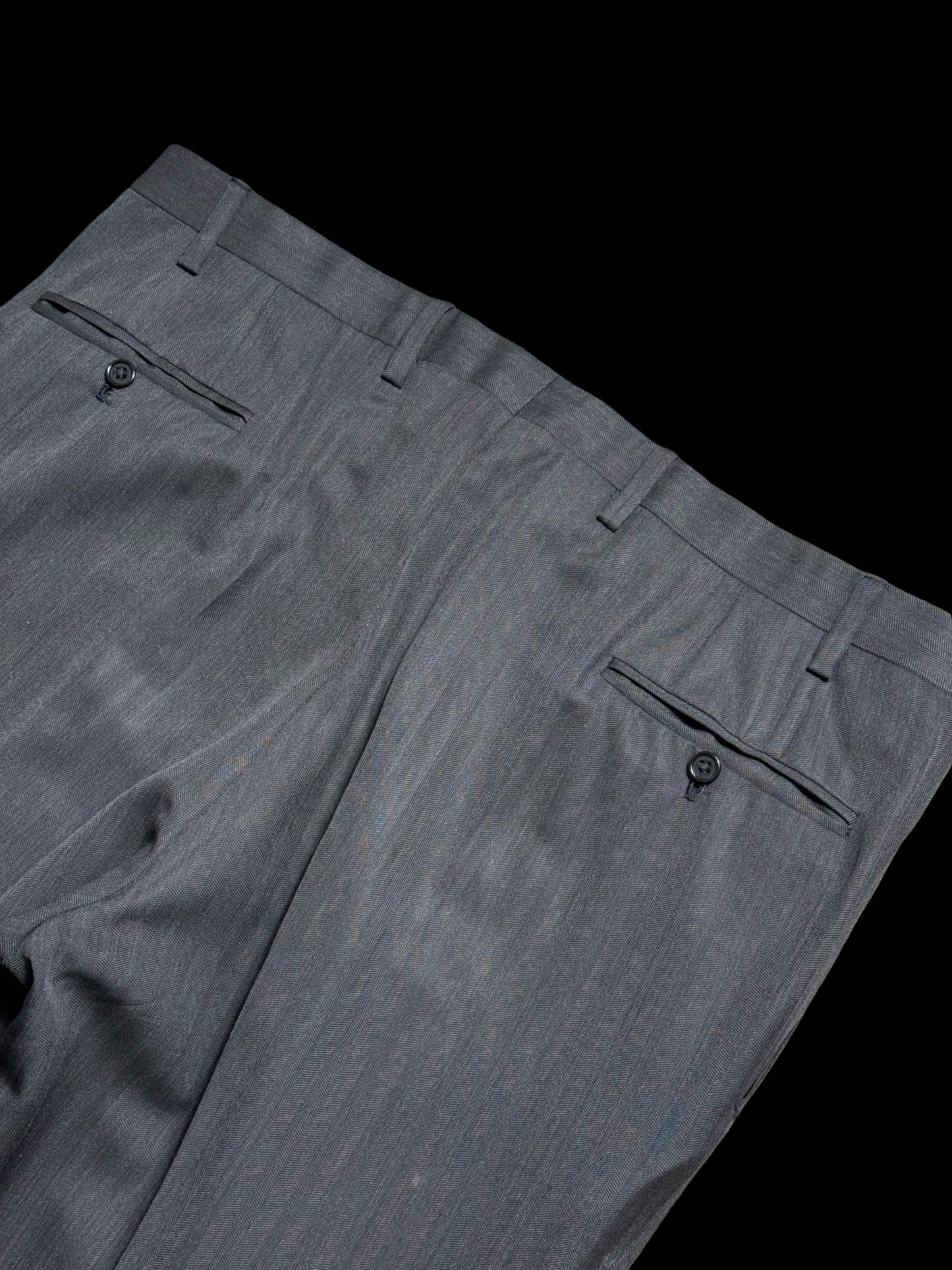 Kiton Grey Herringbone Suit 44L / W38L Diamante Blu Super 150’s 2 Roll 3