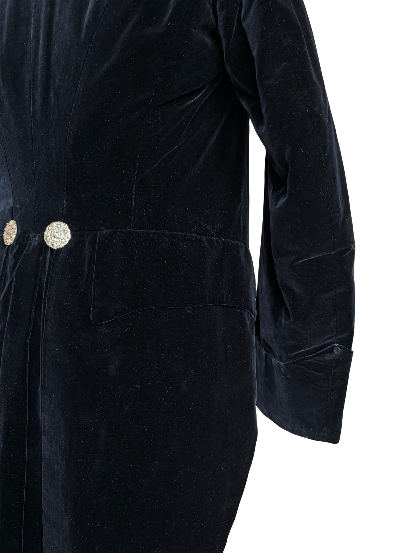 Bespoke Hill Brothers Edwardian Midnight Blue Velvet Court Suit 36” / W32”