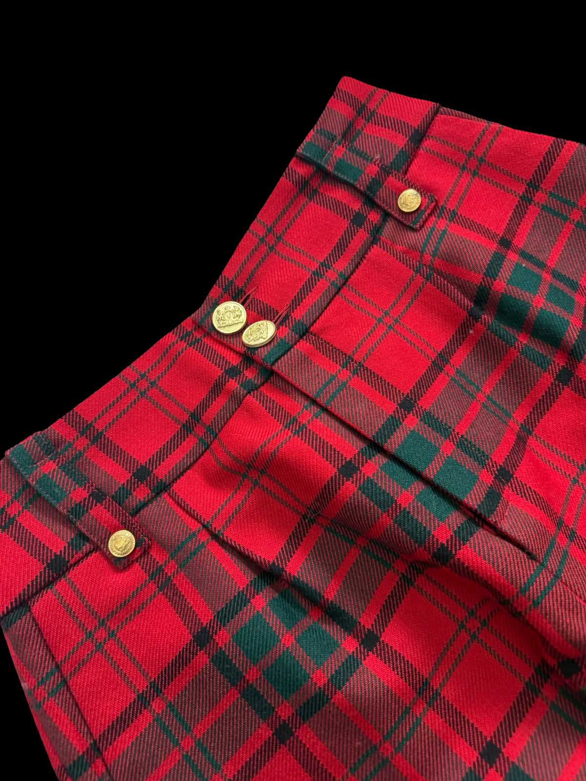 Holland Cooper Red Tartan Peg Trousers UK 14 High Waisted RRP £299