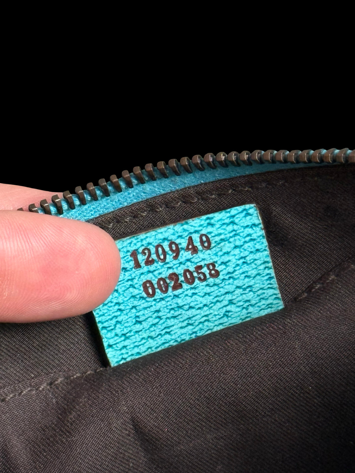Vintage Gucci GG Canvas Nailhead Pochette Bag Brown/Turquoise Y2k Era Rare