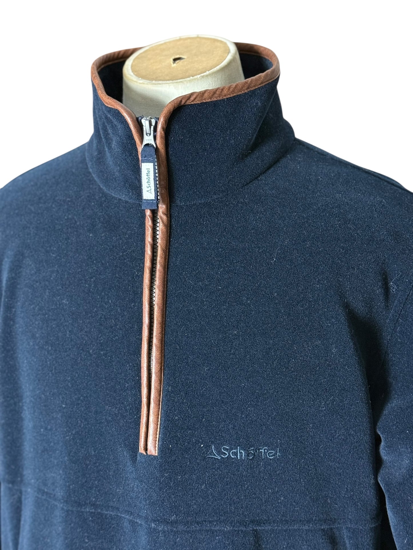 Men’s Schoffel Berkeley 1/4 Zip Fleece Navy Blue Size 48”