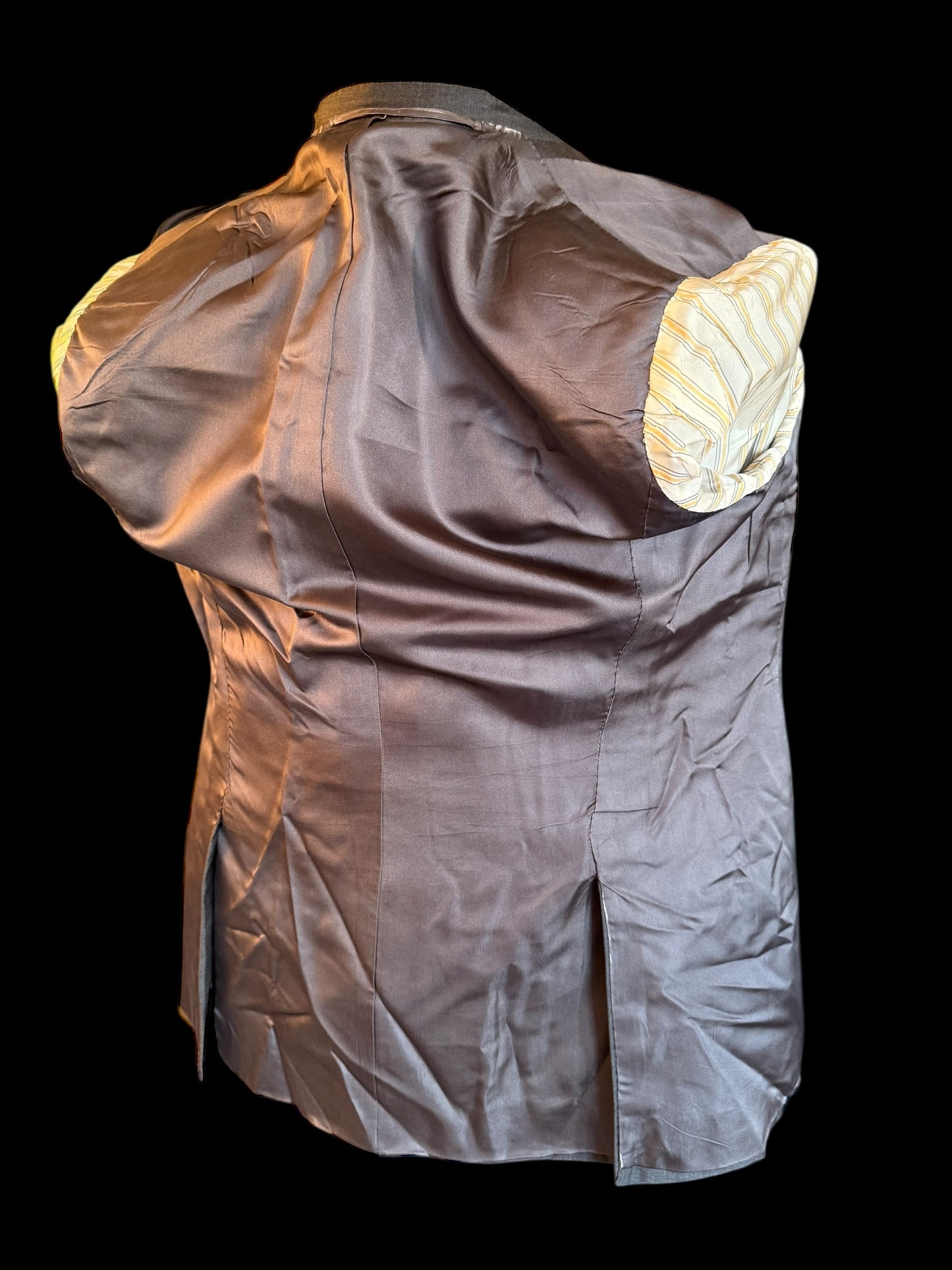 Bespoke Tommy Giulio Caraceni Grey Herringbone Suit 41S/ W34” Lightweight Wool