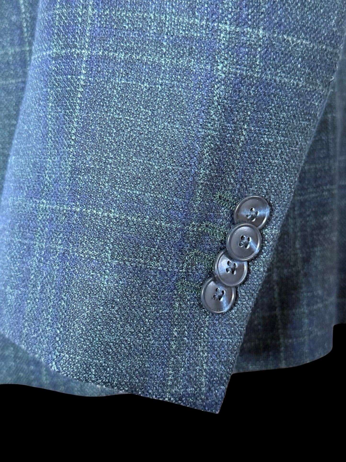 Sartori X Loro Piana Silk Air Double Breasted Sport Coat 44L Teal Wool Silk Cashmere
