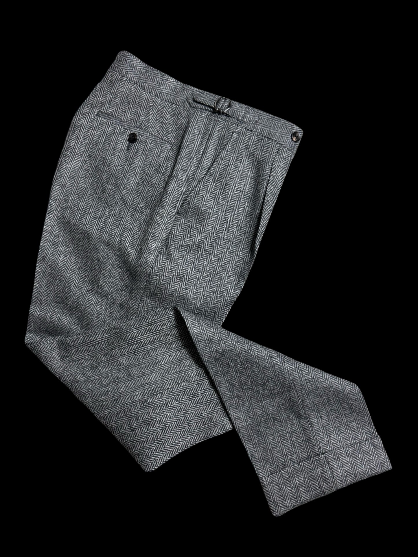 Natalino Wool Herringbone Pleat Front Trousers W30x32” RRP £215