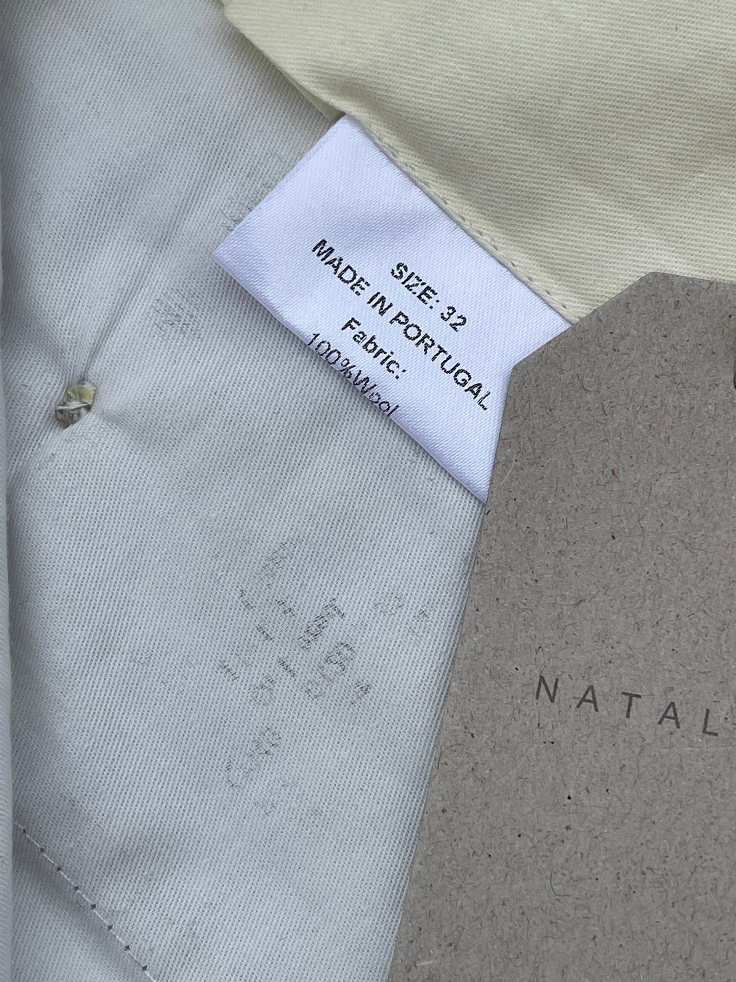 Natalino Single Pleat Tropical Wool Trousers 48 UK 32” Taupe RRP £180