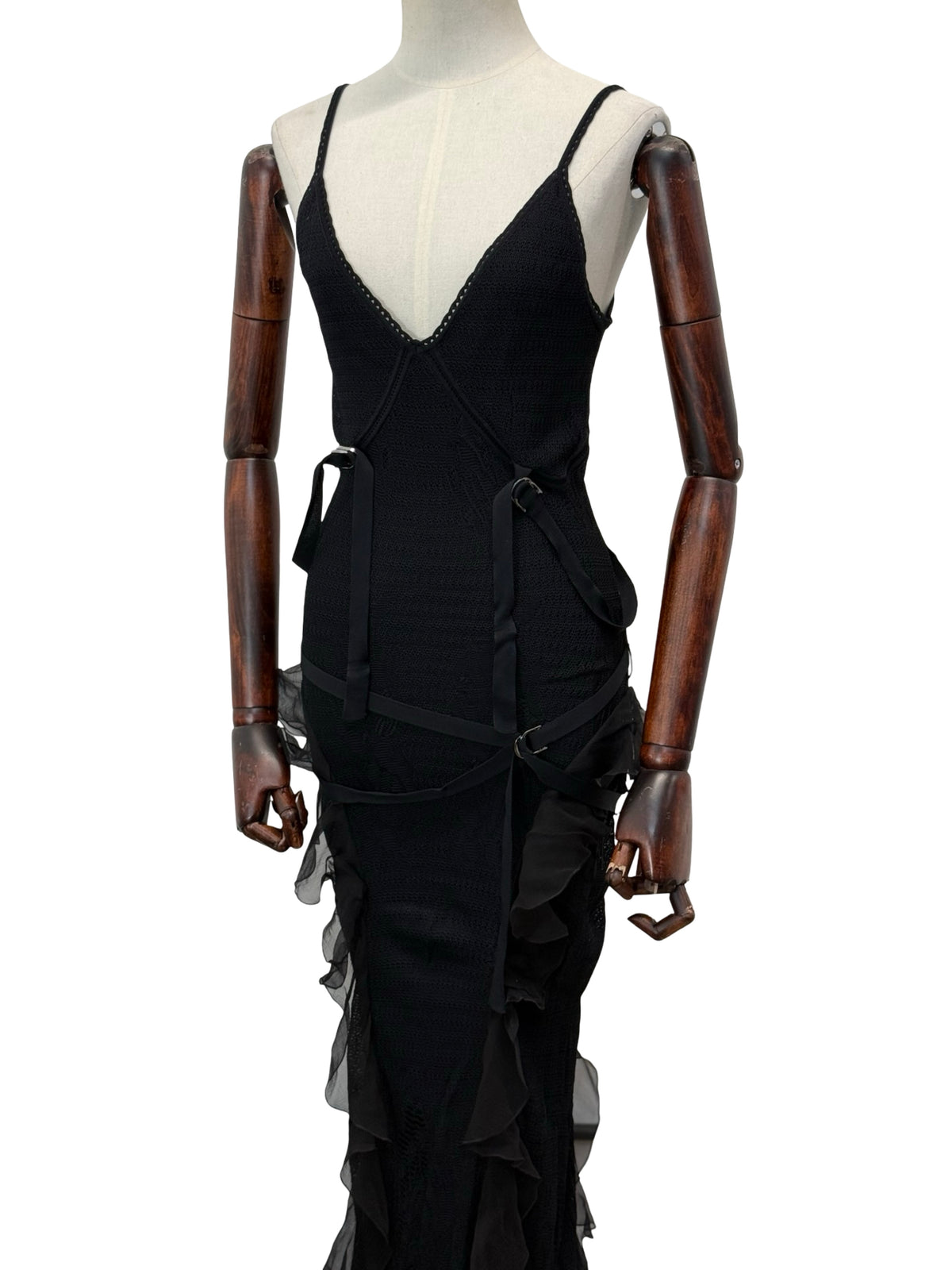 Christian Dior John Galliano 2003 ‘Tough Chic’ Evening Dress UK14 F42 US10