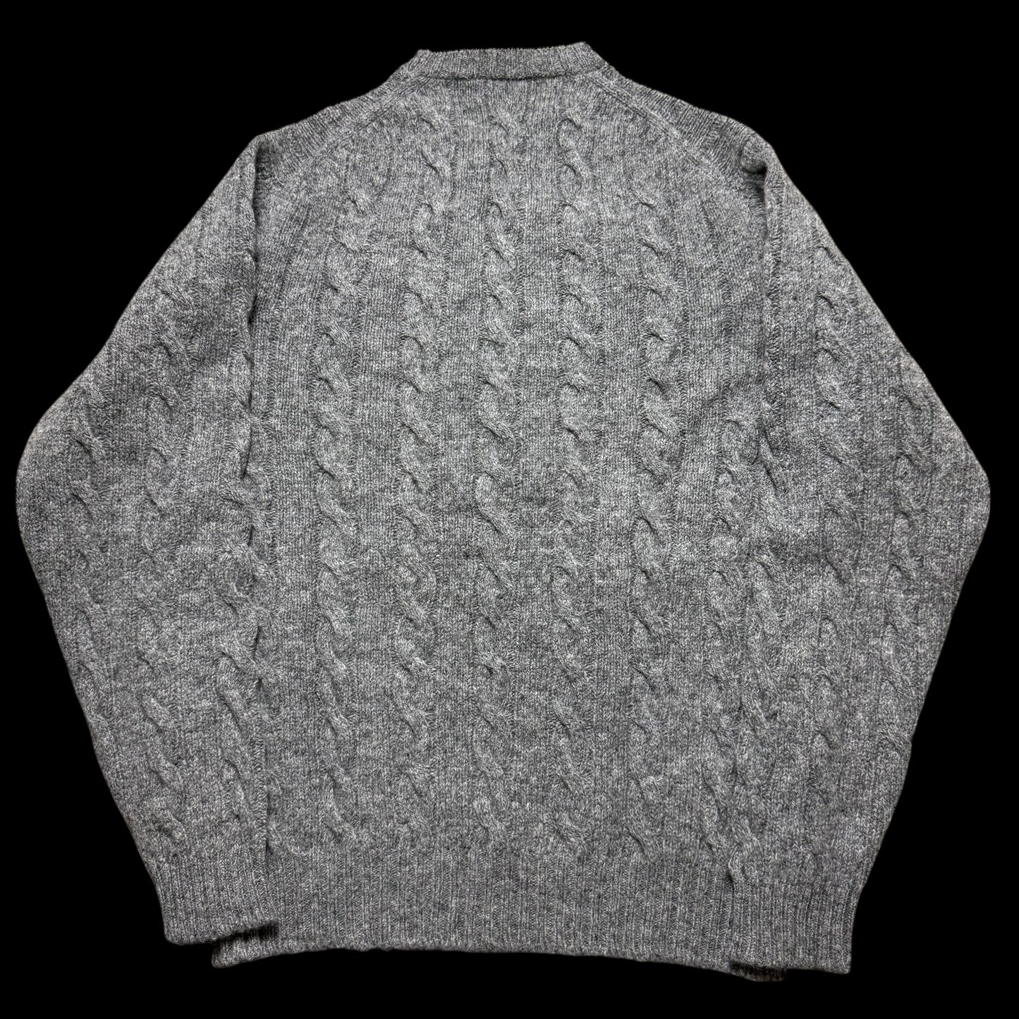 BNWT Malloch’s Douglas Cable-Knit Crew Neck Jumper Large Shetland Wool RRP £185