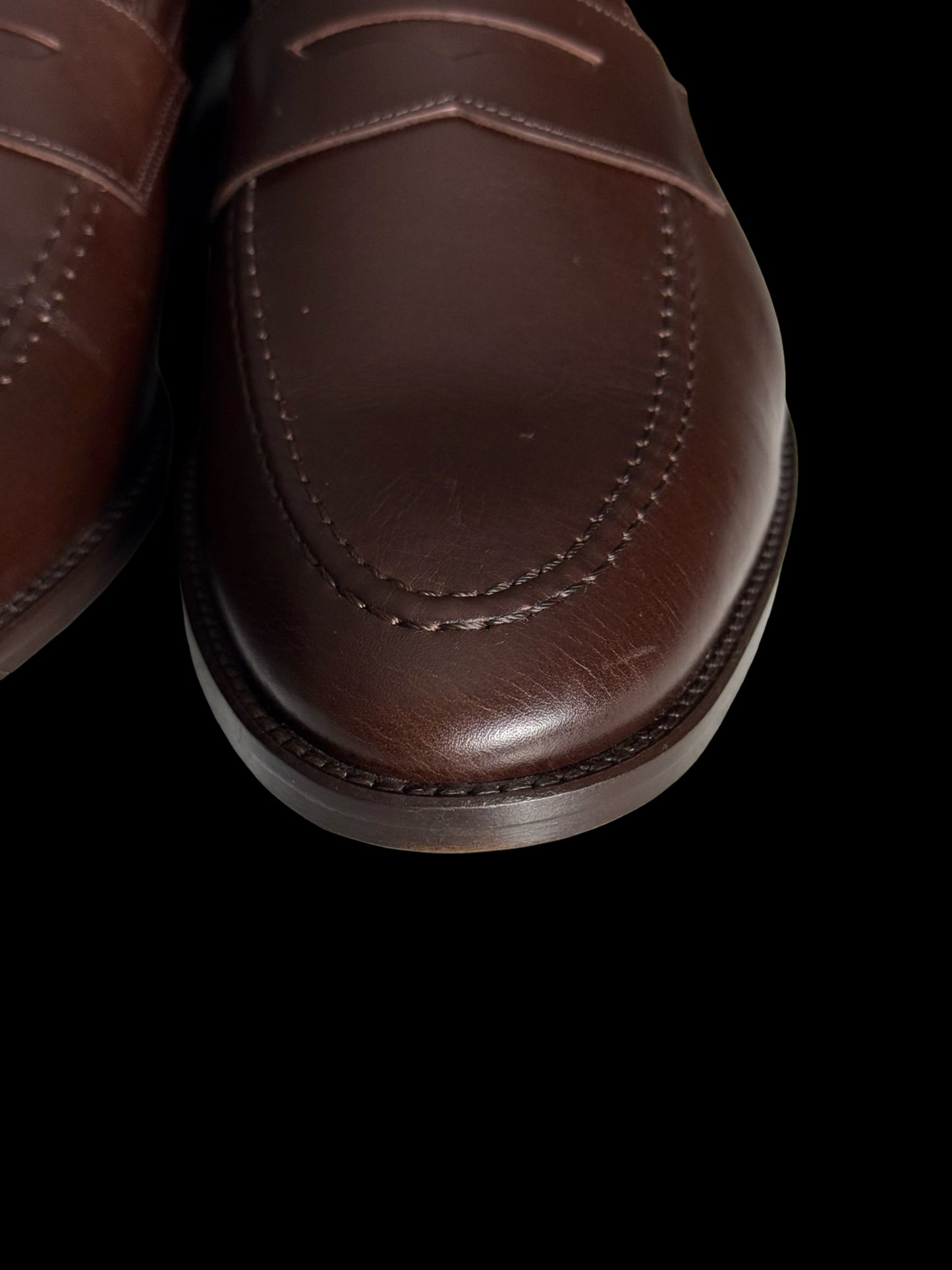 BNWB Myrqvist Smogen Penny Loafers UK 9.5 Dark Brown Calf