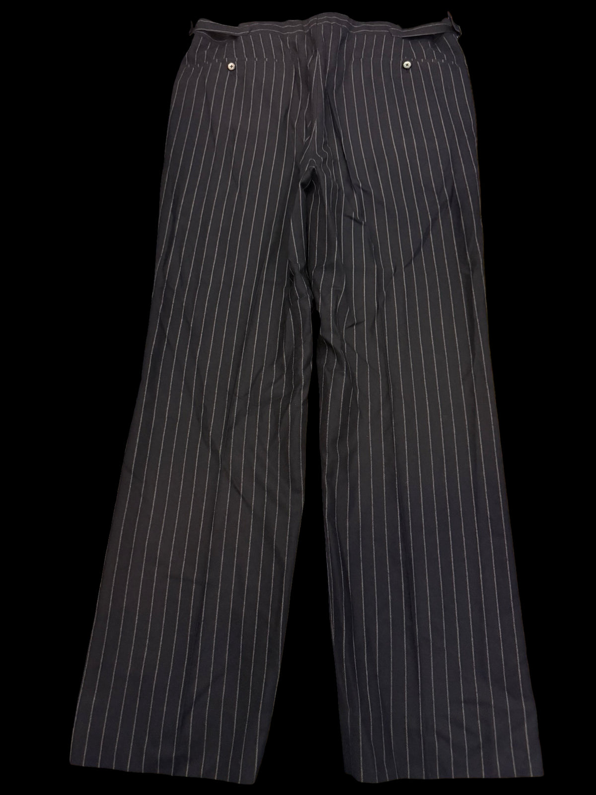 Bespoke Savile Row Navy Double Breasted Chalk Stripe Suit 42R / W36R