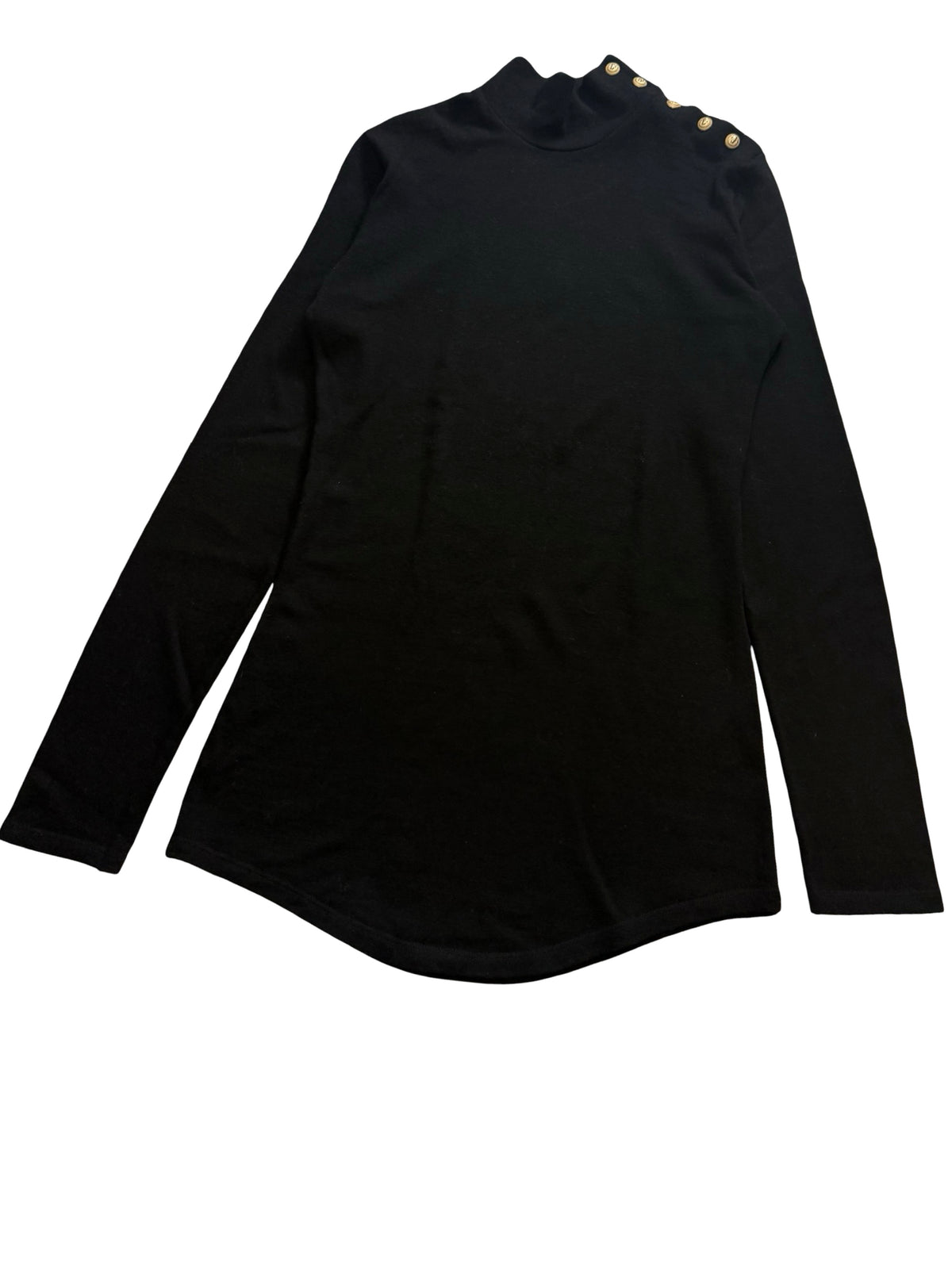 Women’s Balmain Black Wool Jumper Dress Size FR42 UK12/14 Made In France