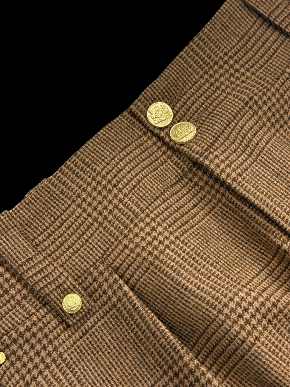 Holland Cooper Tawny Tweed Peg Trousers UK 14 High Waisted RRP £299