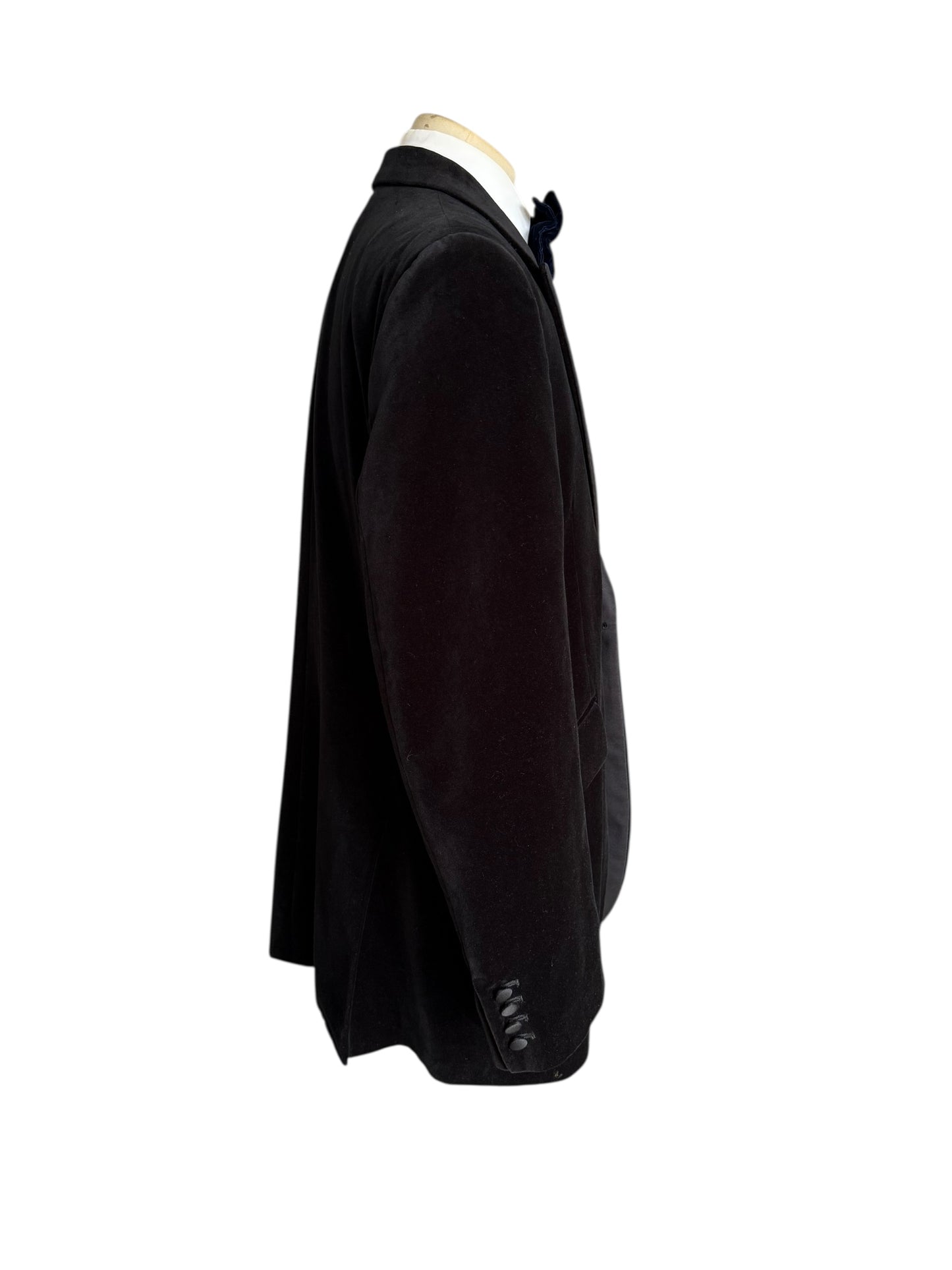 Favourbrook of Jermyn Street Black Velvet Dinner Jacket 46” Made In England