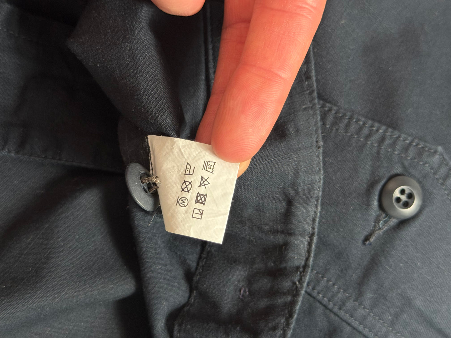 Natalino High Rise Japanese Fatigue Pant Ripstop Size 34” Navy RRP £180