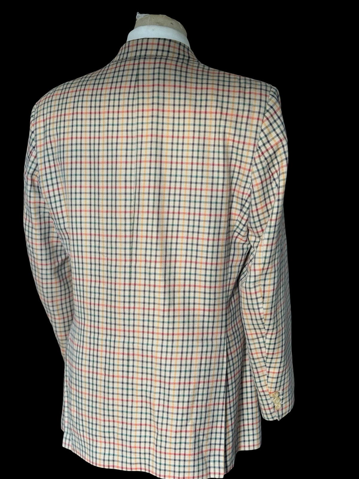 Men’s DAKS Check Cotton Sport Coat Size 44L House Check