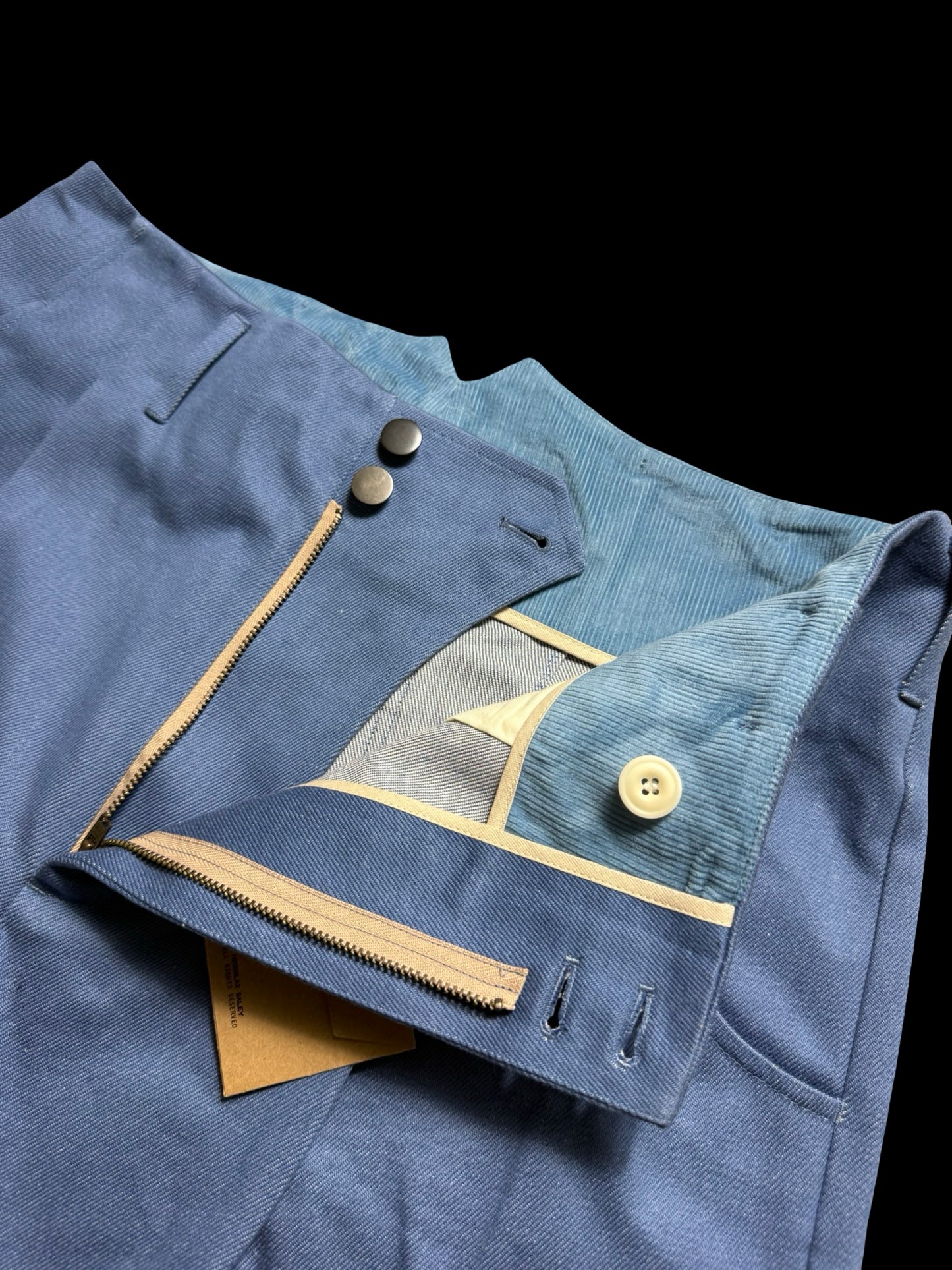BNWT Men’s Nicholas Daley Pleated Western Trousers 32” Sky Blue Cinch RRP £435