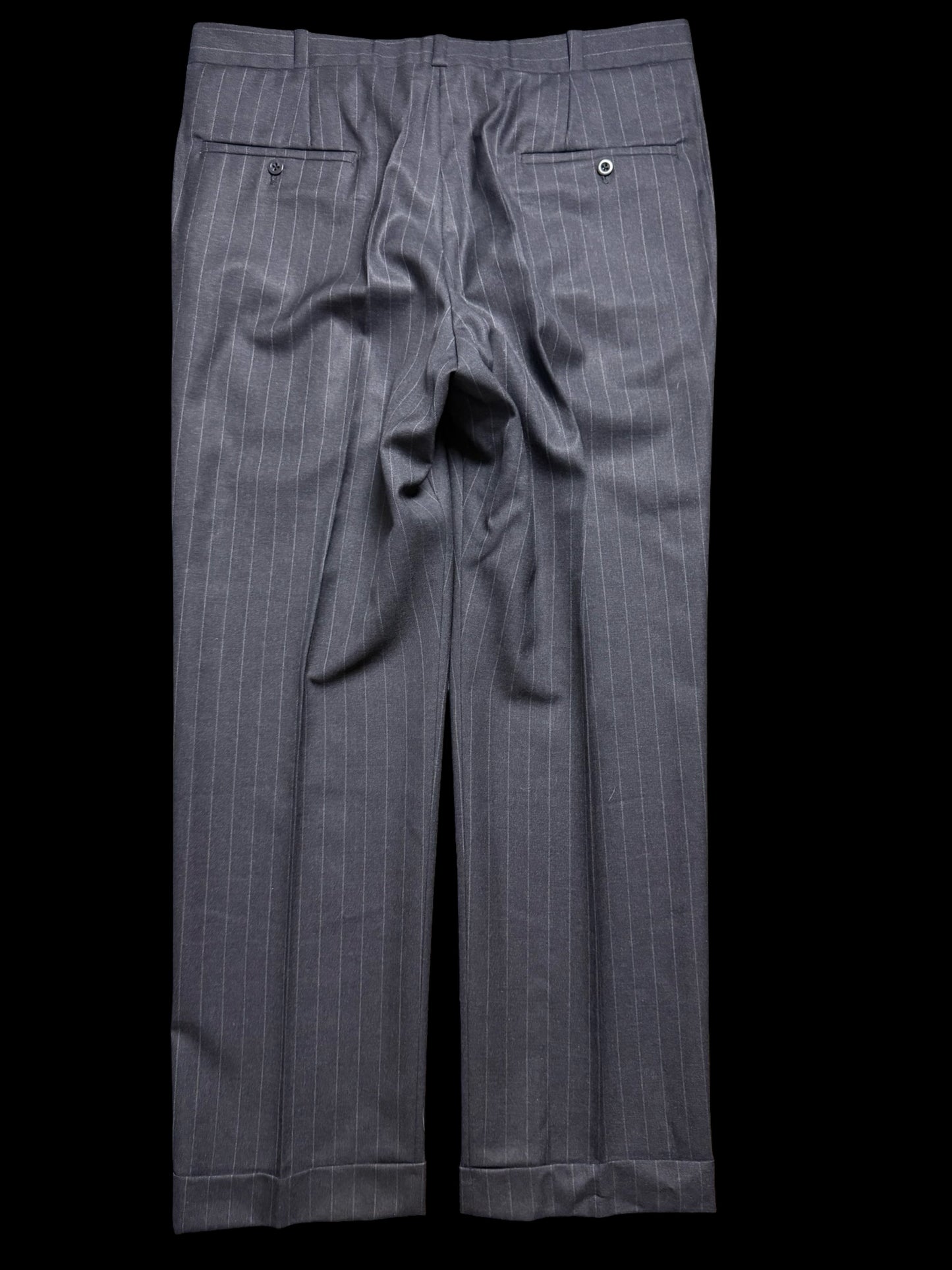Bespoke Hayward Dark Grey Pinstripe Suit 43R/ W36R Savile Row 2 Btn