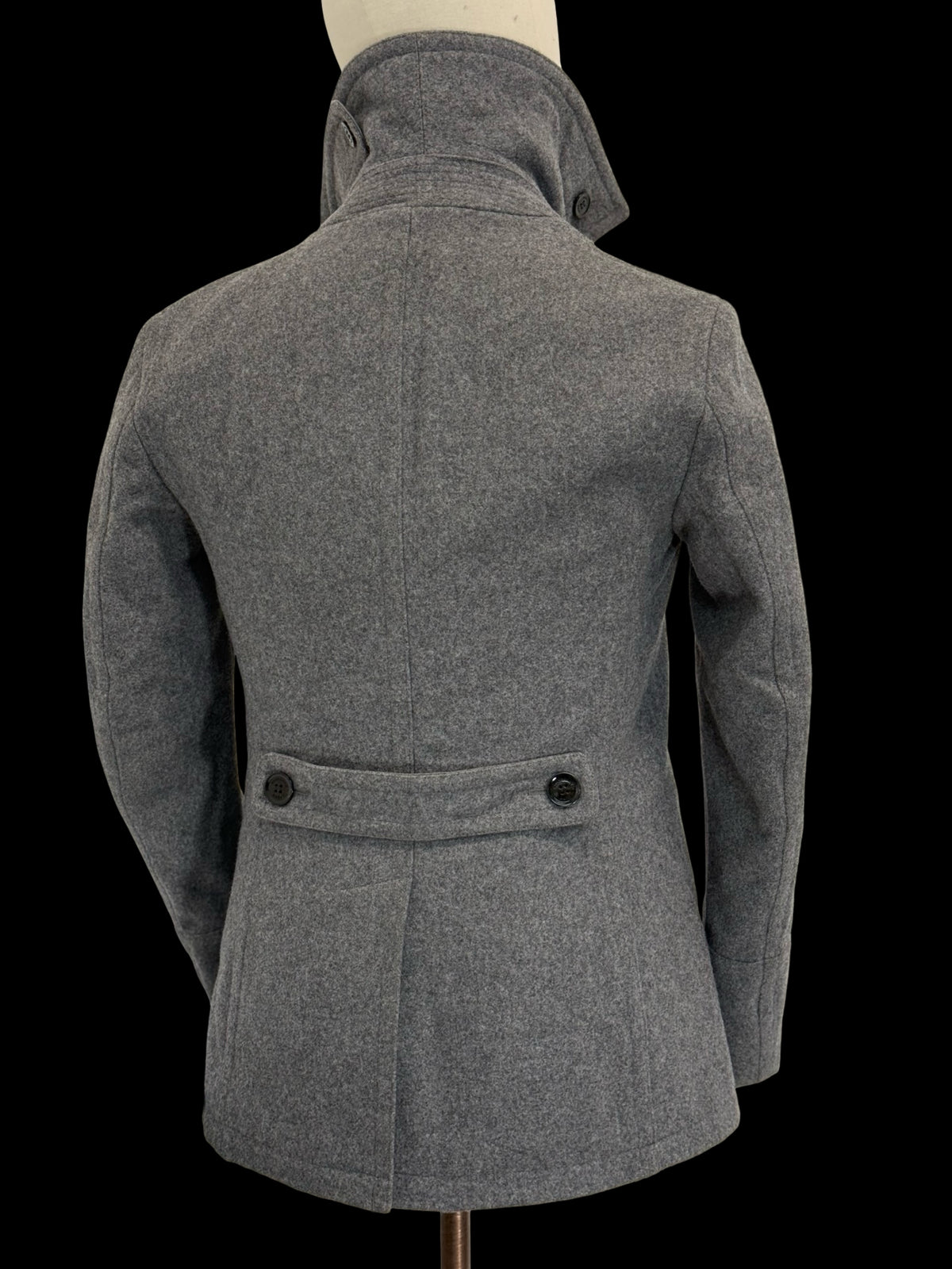 Men’s Burberry Brit Double Breasted Grey Peacoat Size XS RRP £1790
