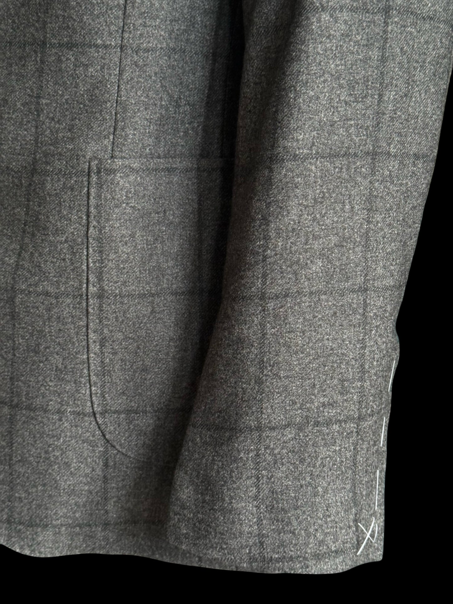 BNWT Natalino Mid Grey Flannel Sport Jacket 36R Wool Cotton Cashmere RRP £470